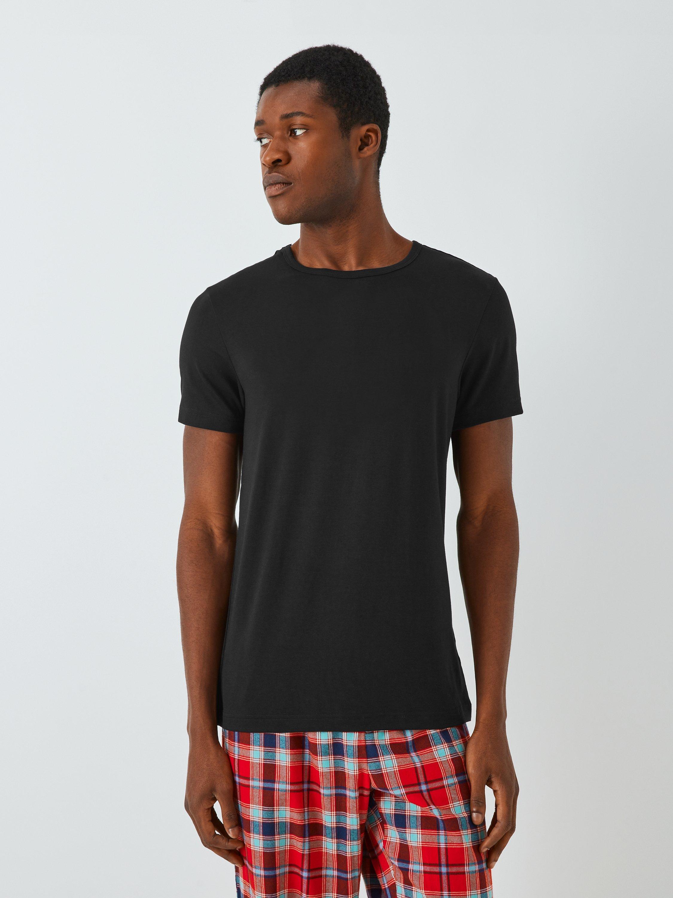 John Lewis Short Sleeve Thermal T-Shirt, Pack of 2, Black
