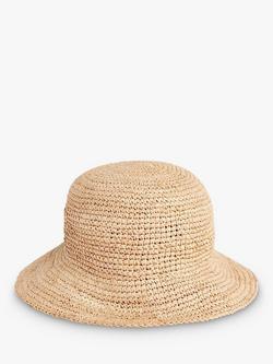 Whistles Straw Bucket Hat, Neutral, Neutral