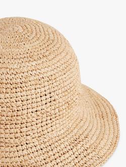 Whistles Straw Bucket Hat, Neutral - view 2, Neutral