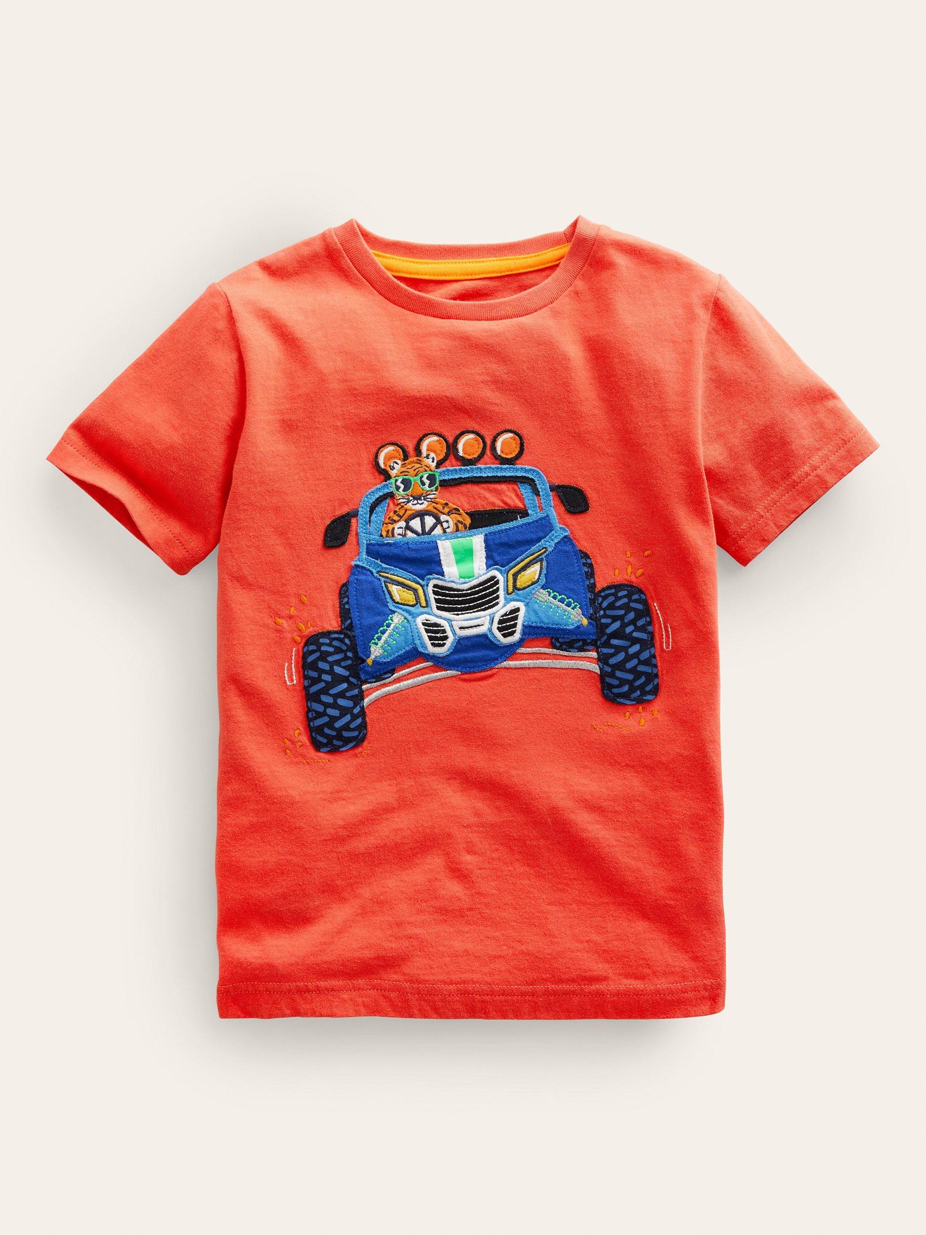 Mini Boden Kids' Graphic T-Shirt, Orange