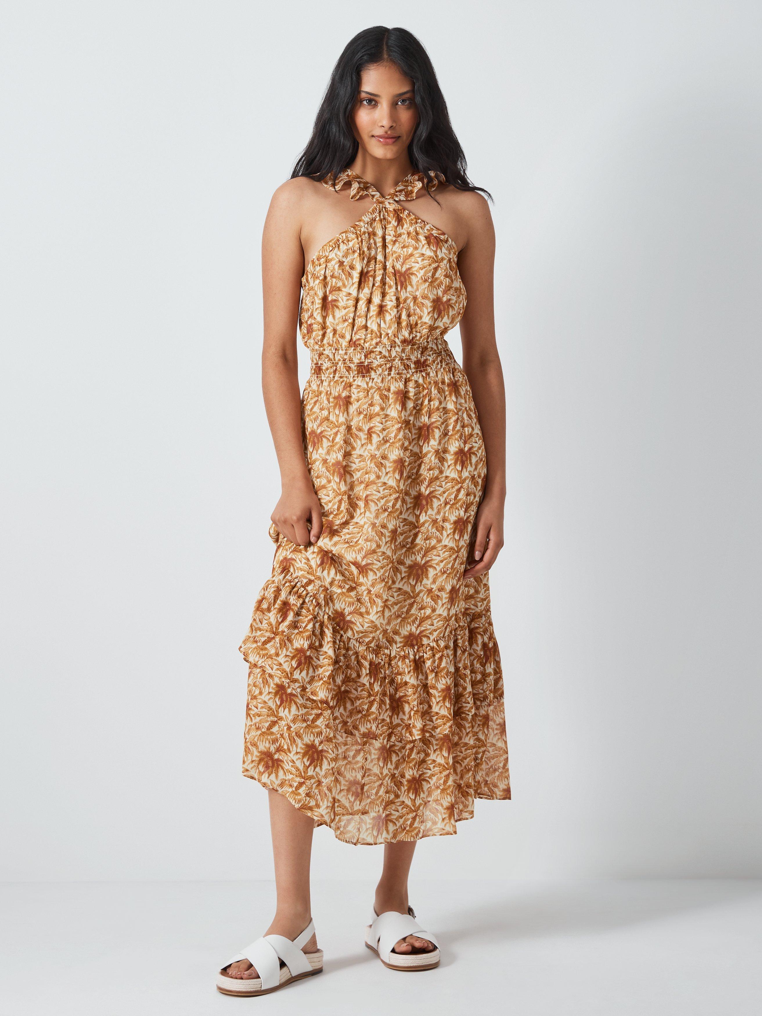PAIGE Florencia Floral Silk Dress, White/Cinnabar