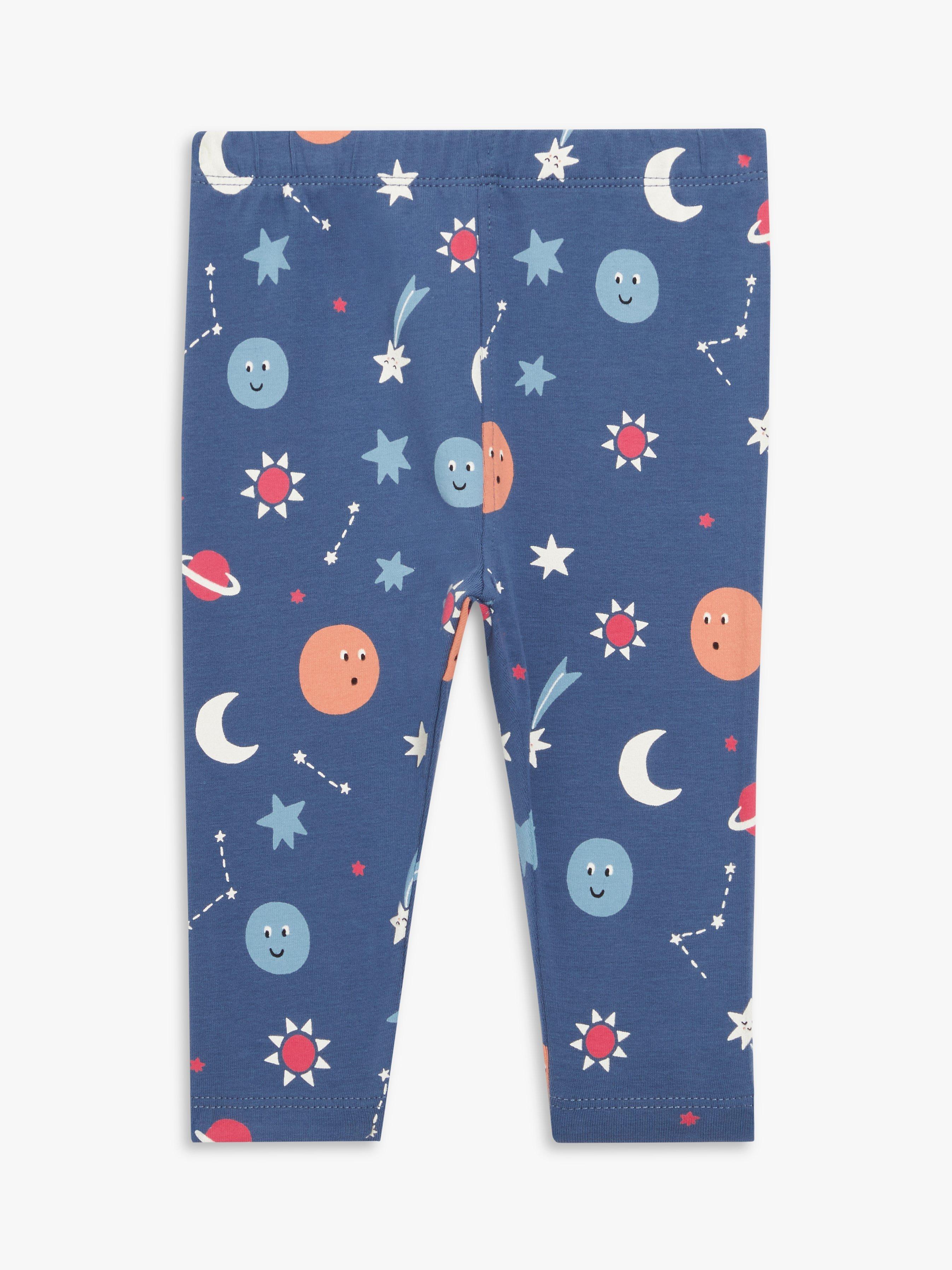 John Lewis ANYDAY Baby Space Leggings, Blue/Multi