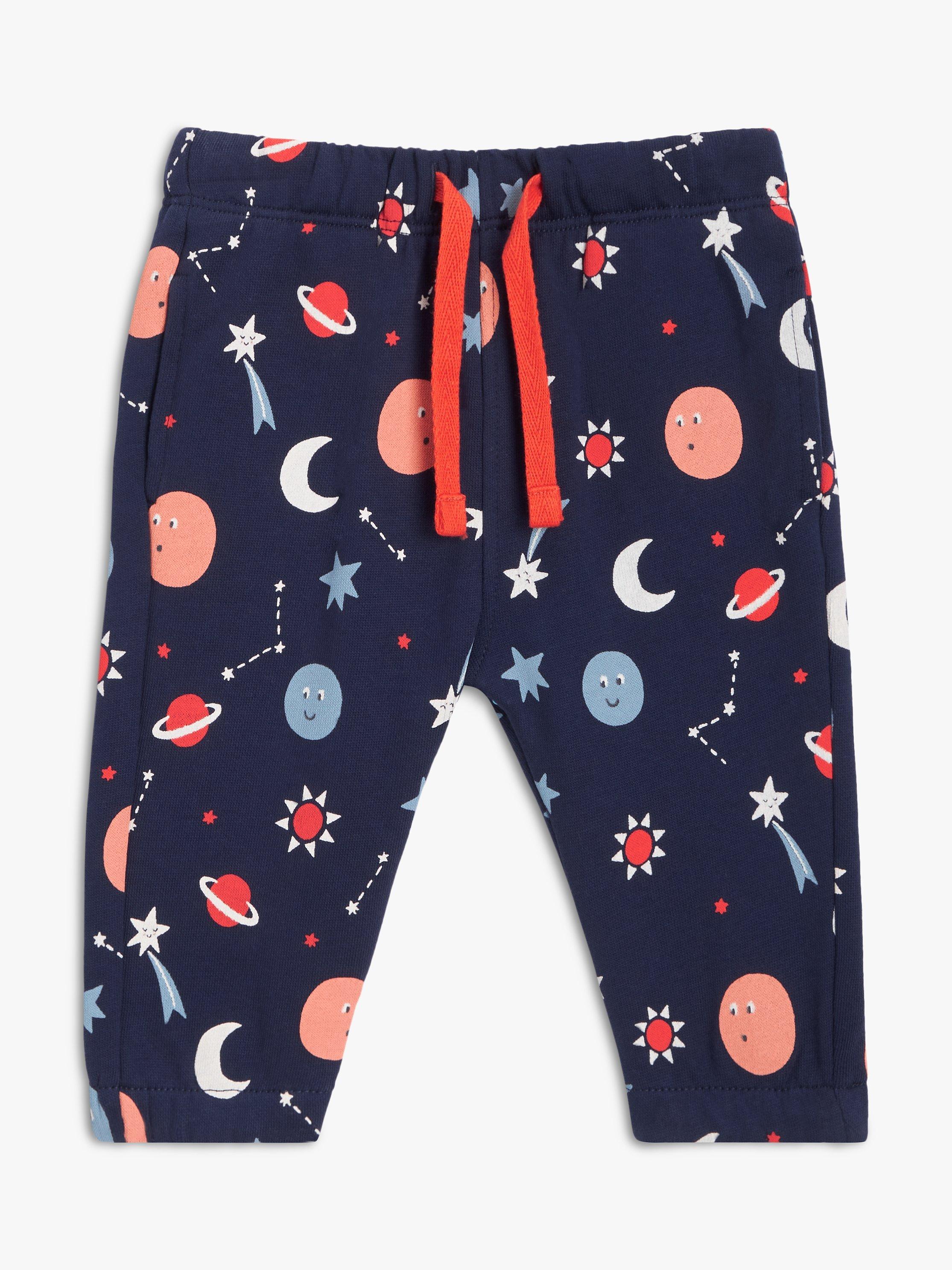 John Lewis ANYDAY Baby Space Joggers, Blue/Multi