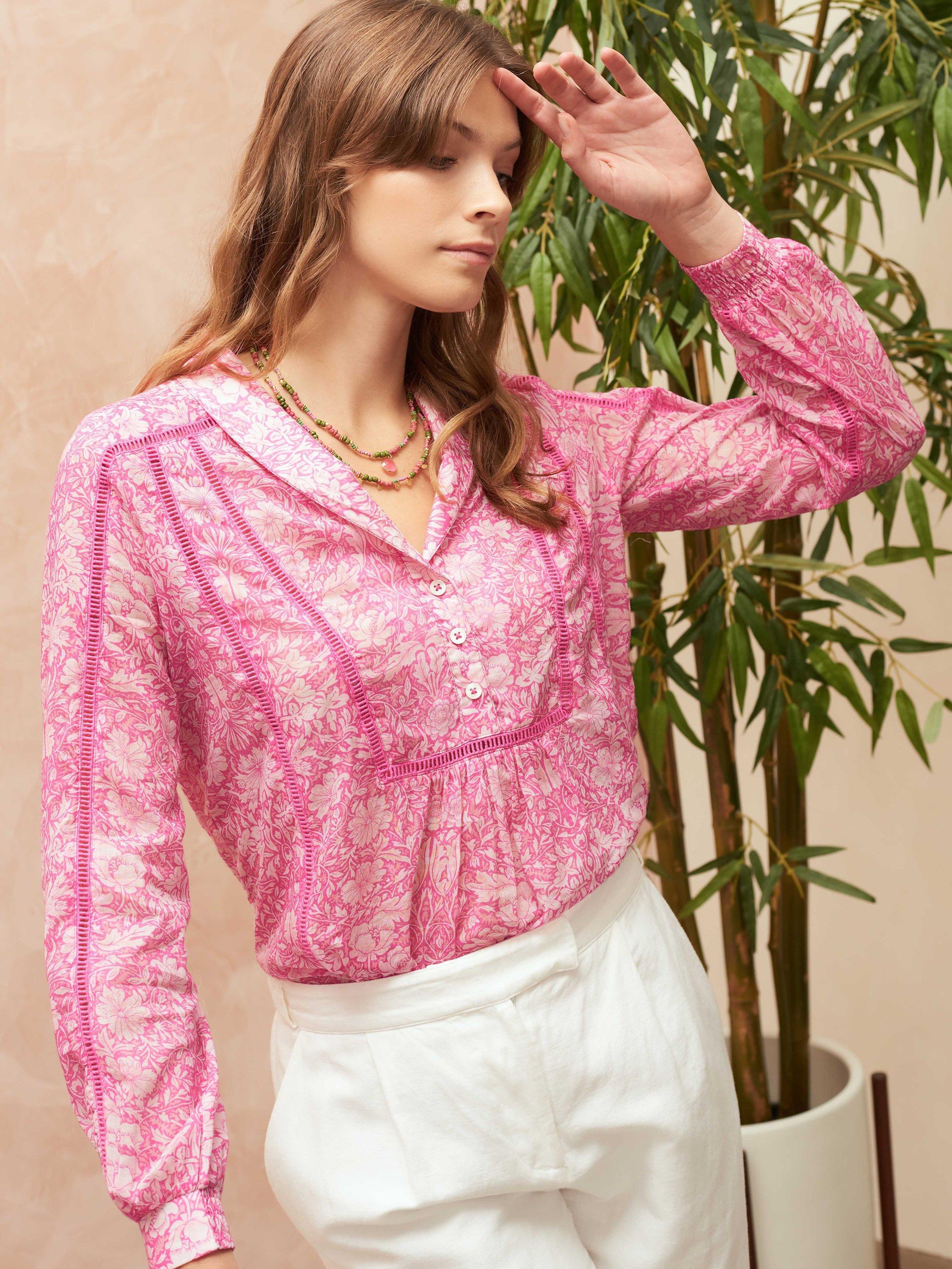Brora Floral Cotton Voile Top