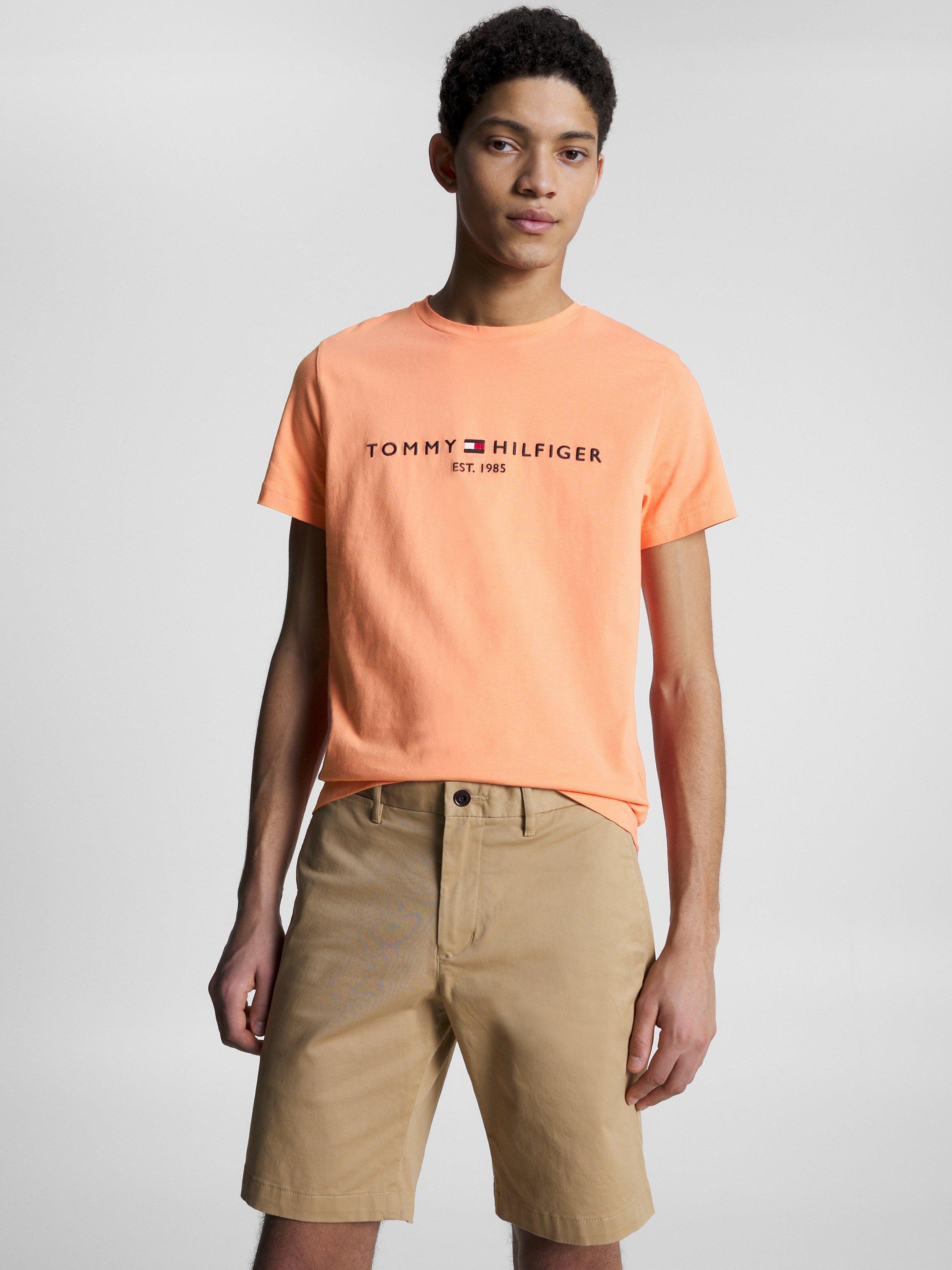 Tommy Hilfiger Tommy Logo T-Shirt, Peach Dusk
