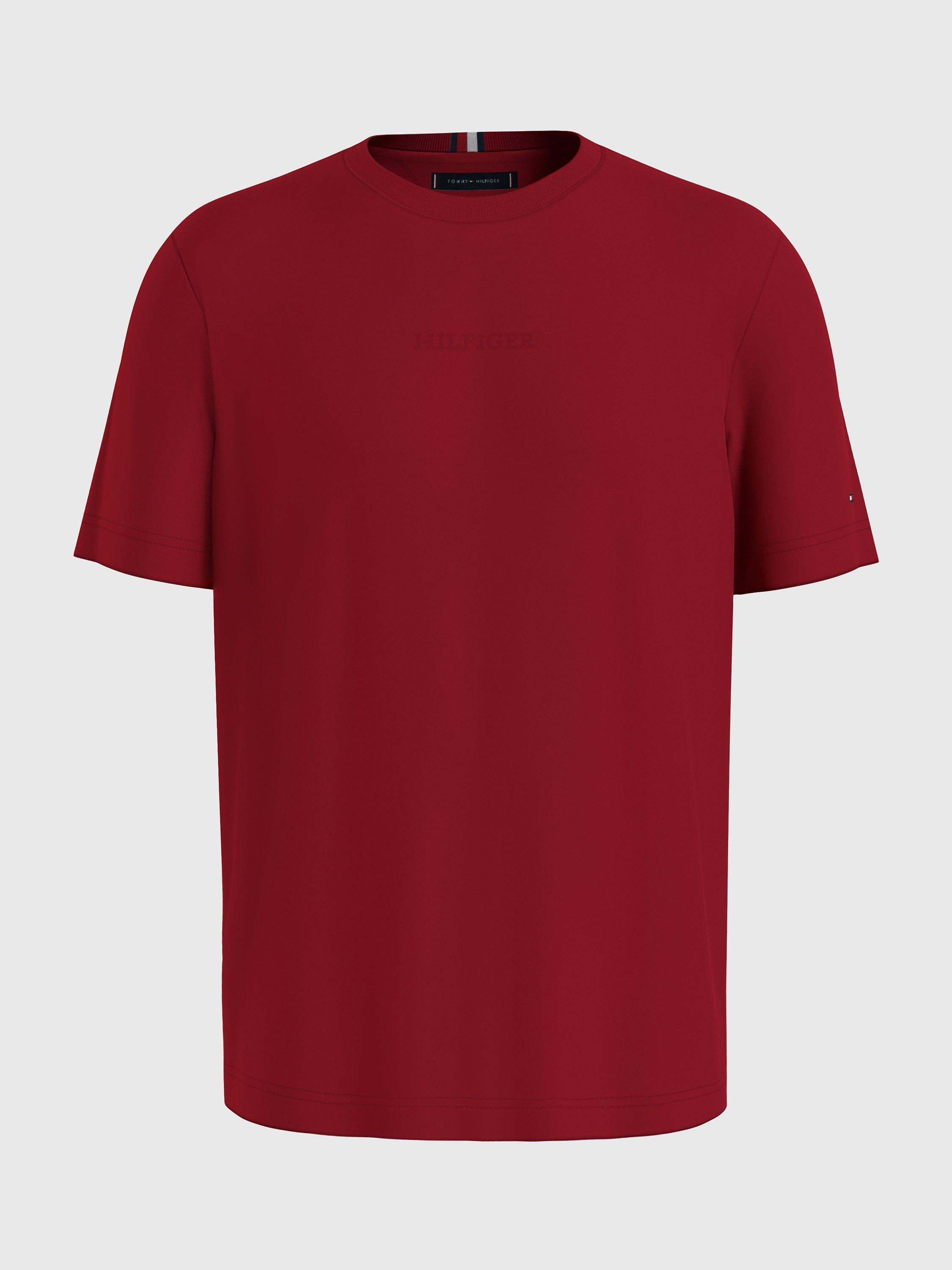 Tommy Hilfiger Mono Logo Cotton T-Shirt, Arizona Red