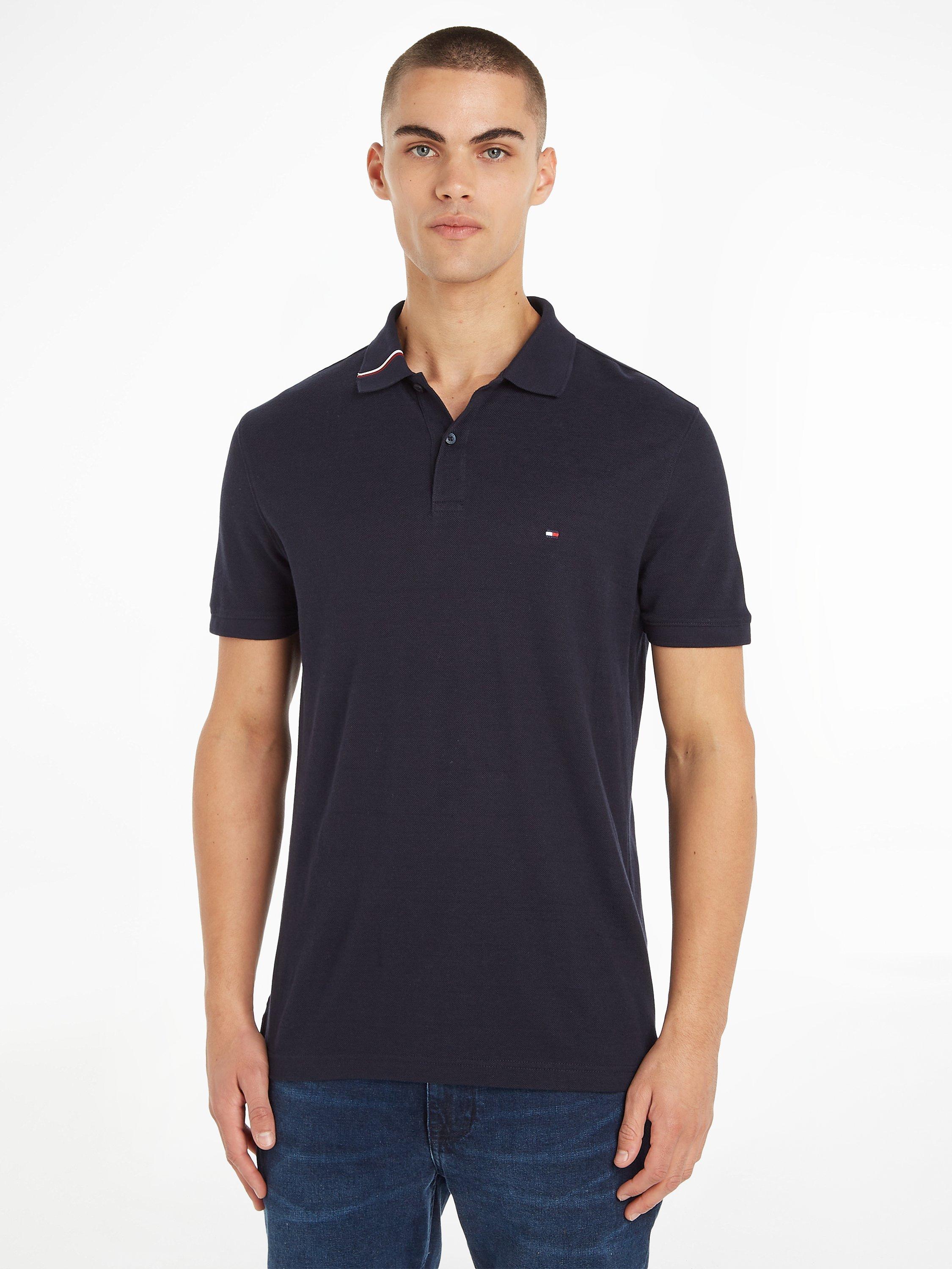 Tommy Hilfiger Pique Linen Blend Polo Shirt, Desert Sky