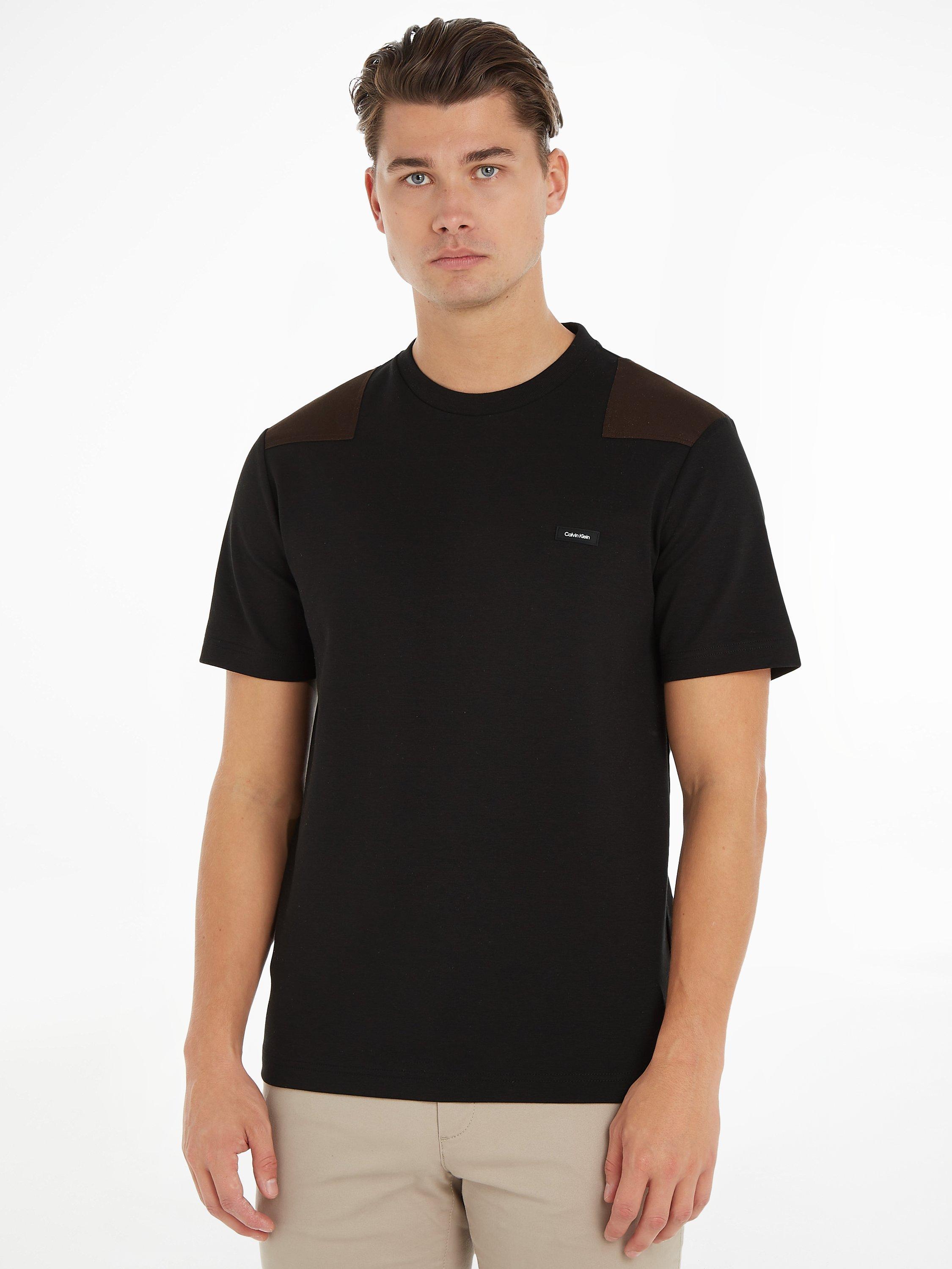 Calvin Klein Mixed Media T-Shirt, Ck Black
