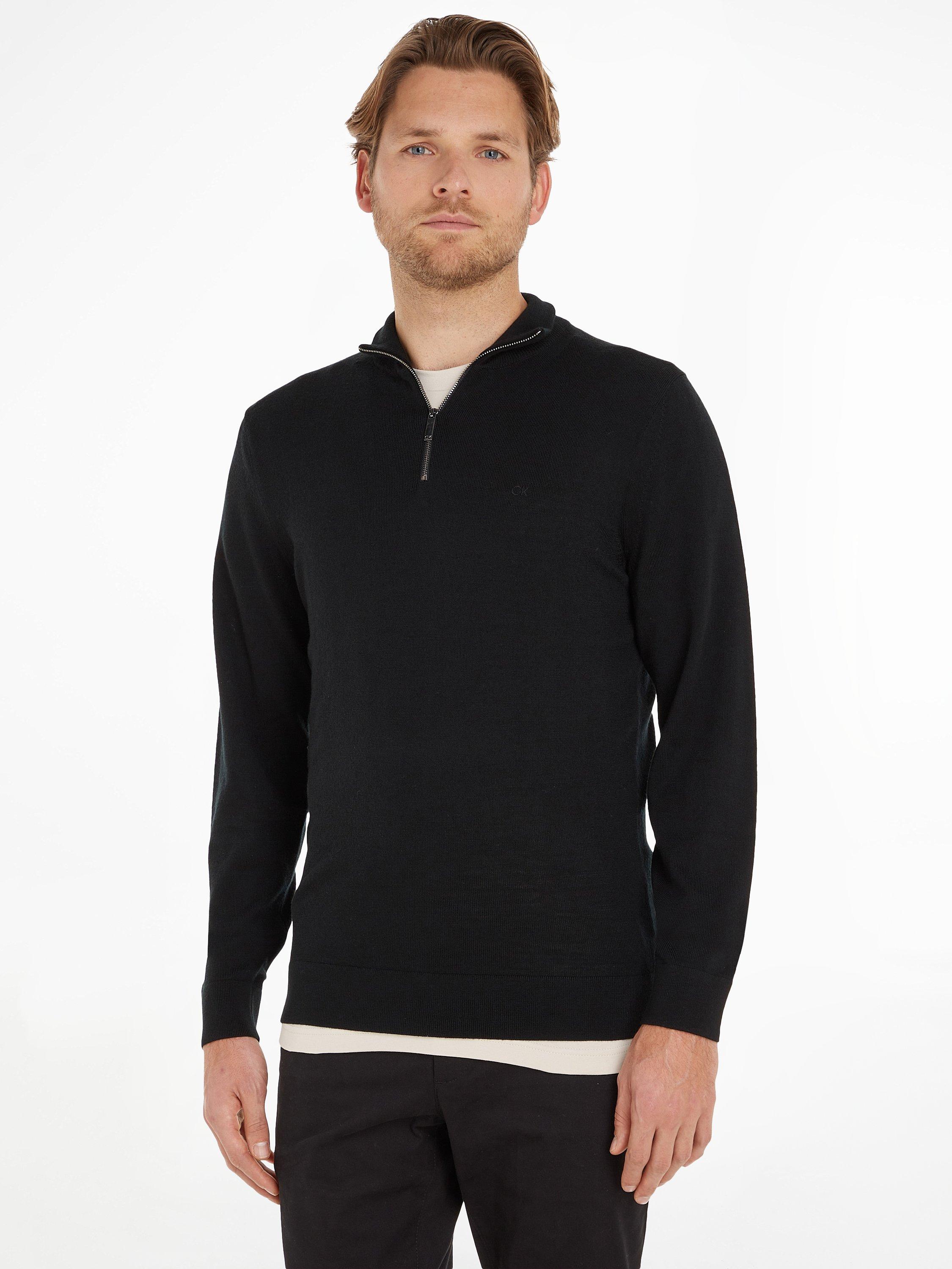 Calvin klein black jumper mens best sale