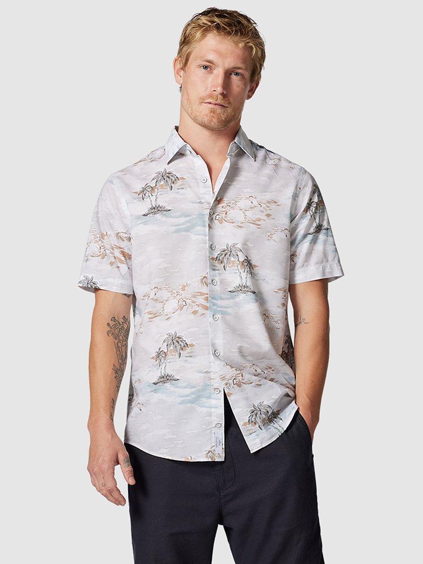 Rodd & Gunn Brash Short Sleeve Cotton Shirt, Fog, Fog