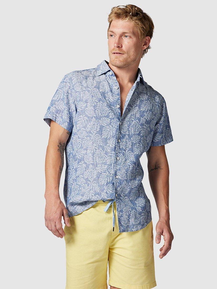 Rodd & Gunn Yelverton Short Sleeve Linen Shirt, Stonewash