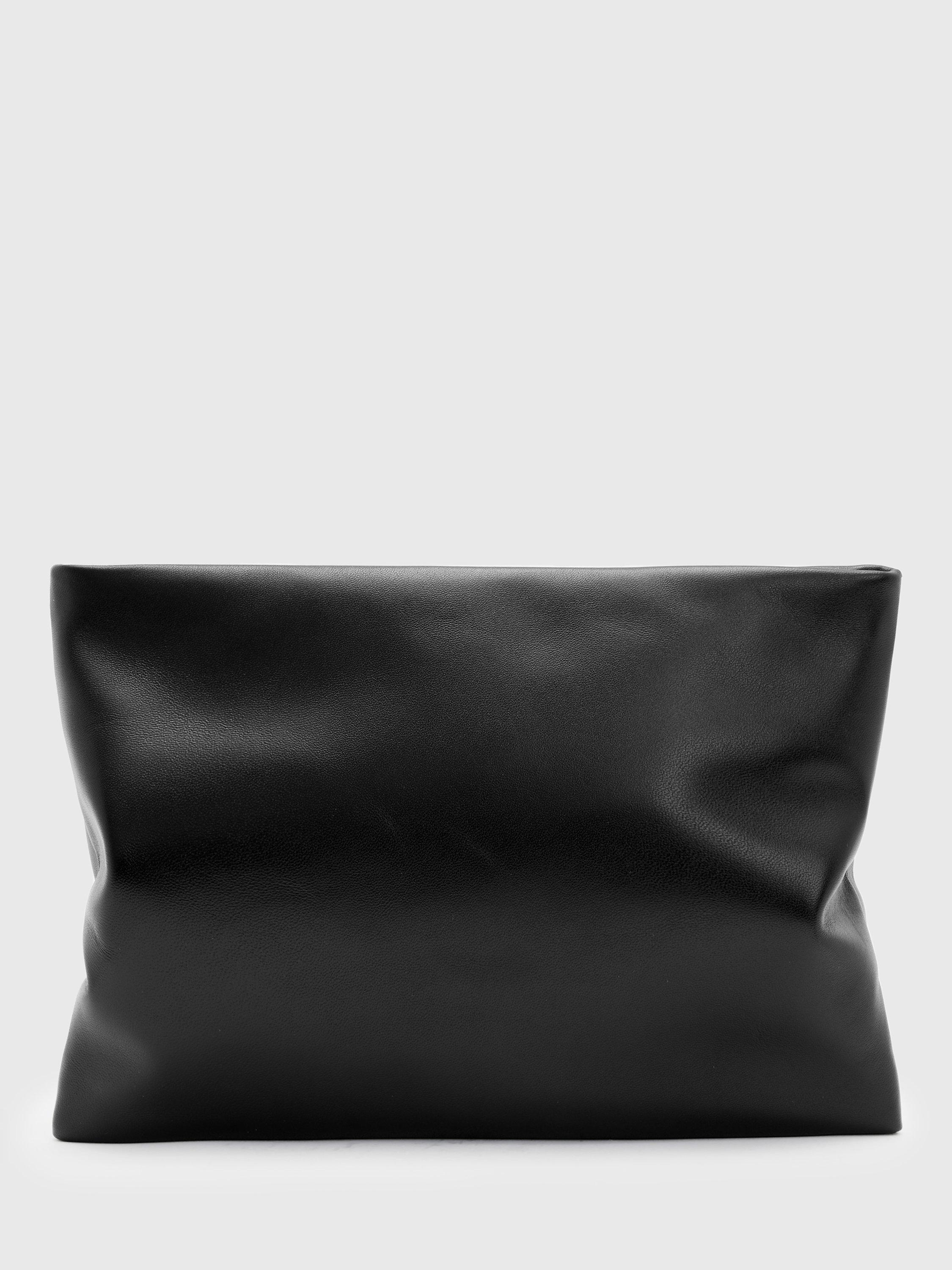 AllSaints Bettina Leather Clutch Bag, Black