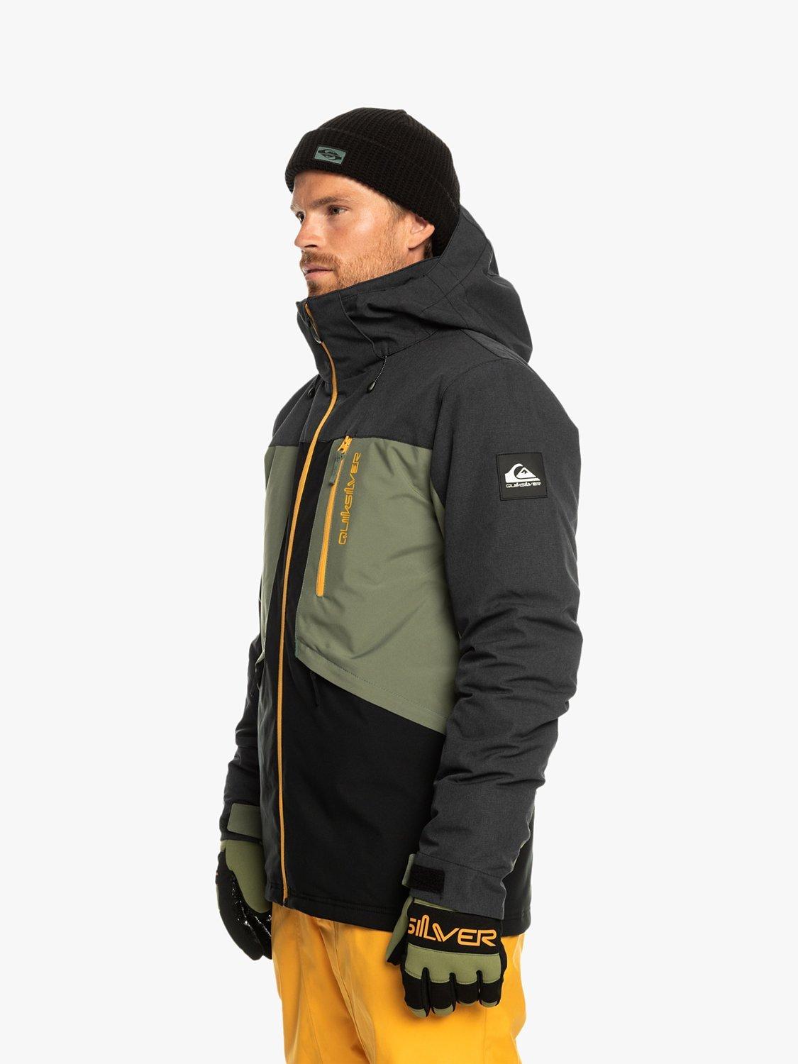 Quiksilver Dawson Technical Ski/Snow Jacket, True Black/Multi
