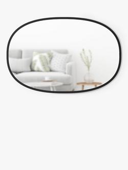Umbra Hub Oval Wall Mirror, Black - view 2, Black