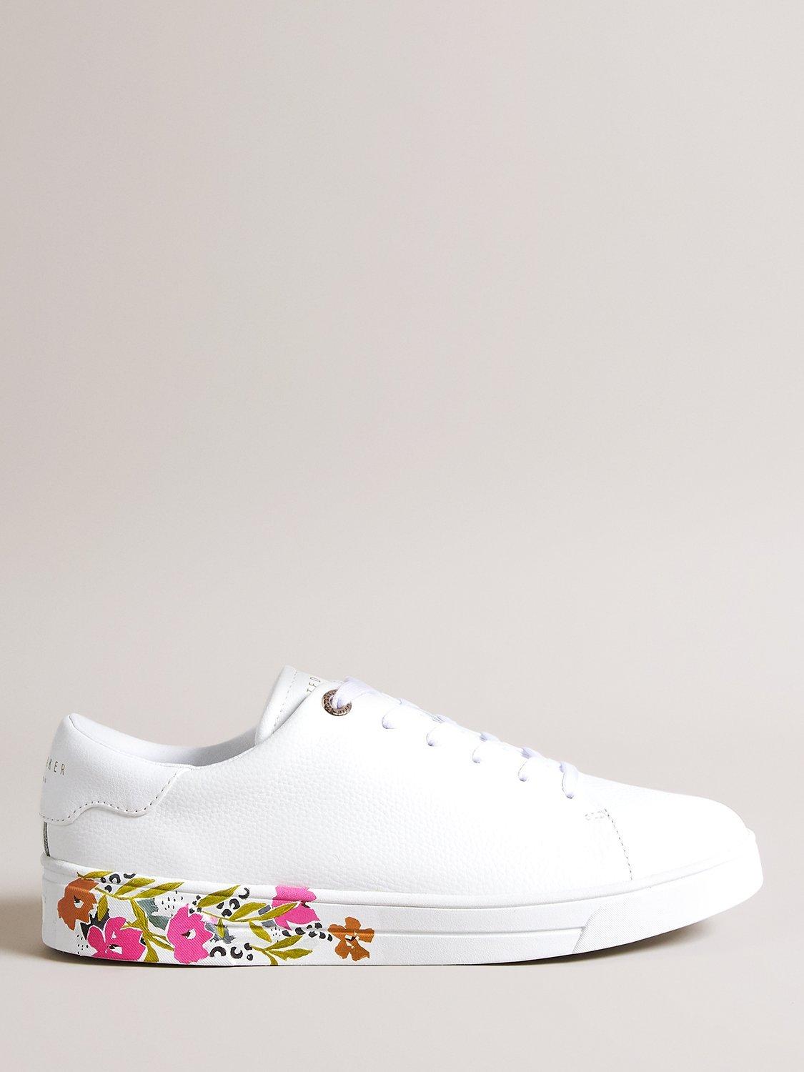 Ted Baker Sheliie Leather Floral Sole Trainers