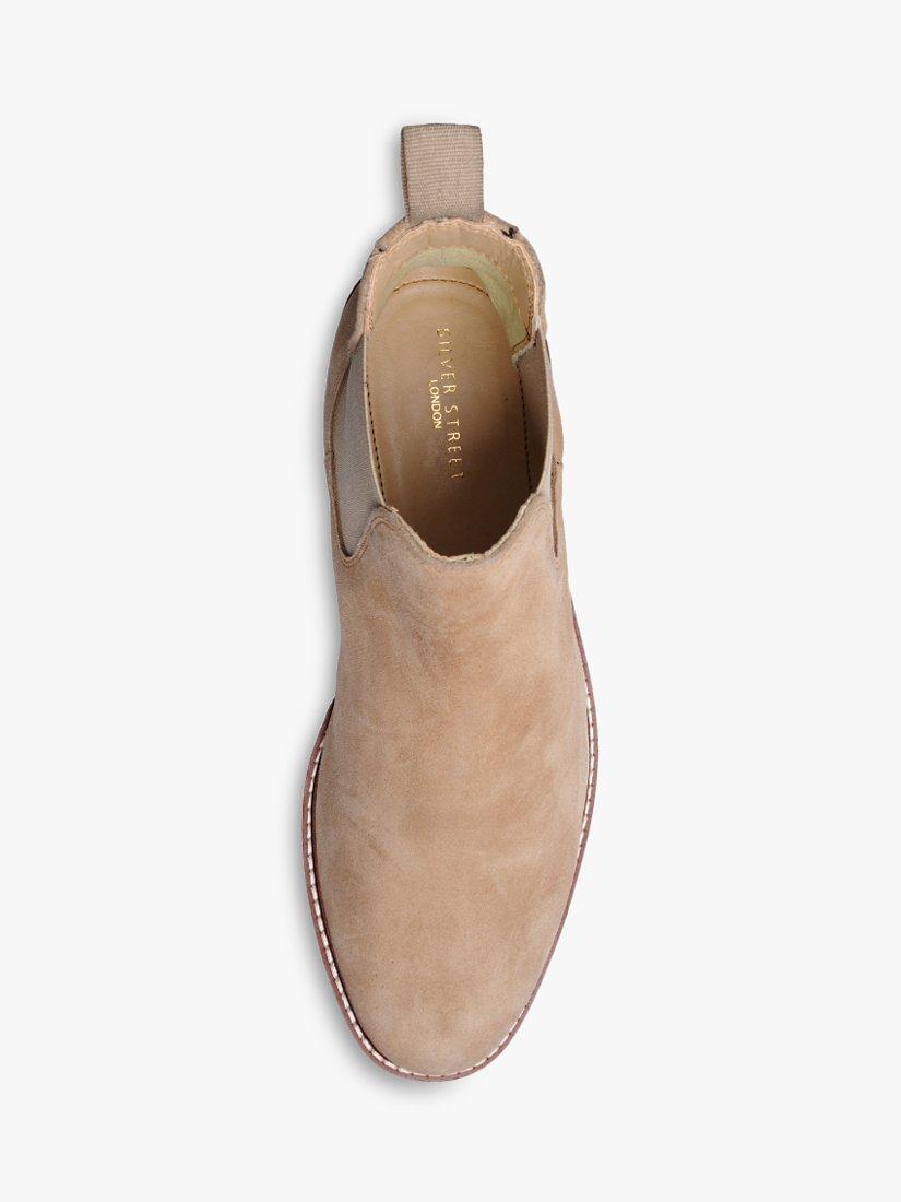 Silver Street London San Diego Suede Chelsea Boots, Sand, 11