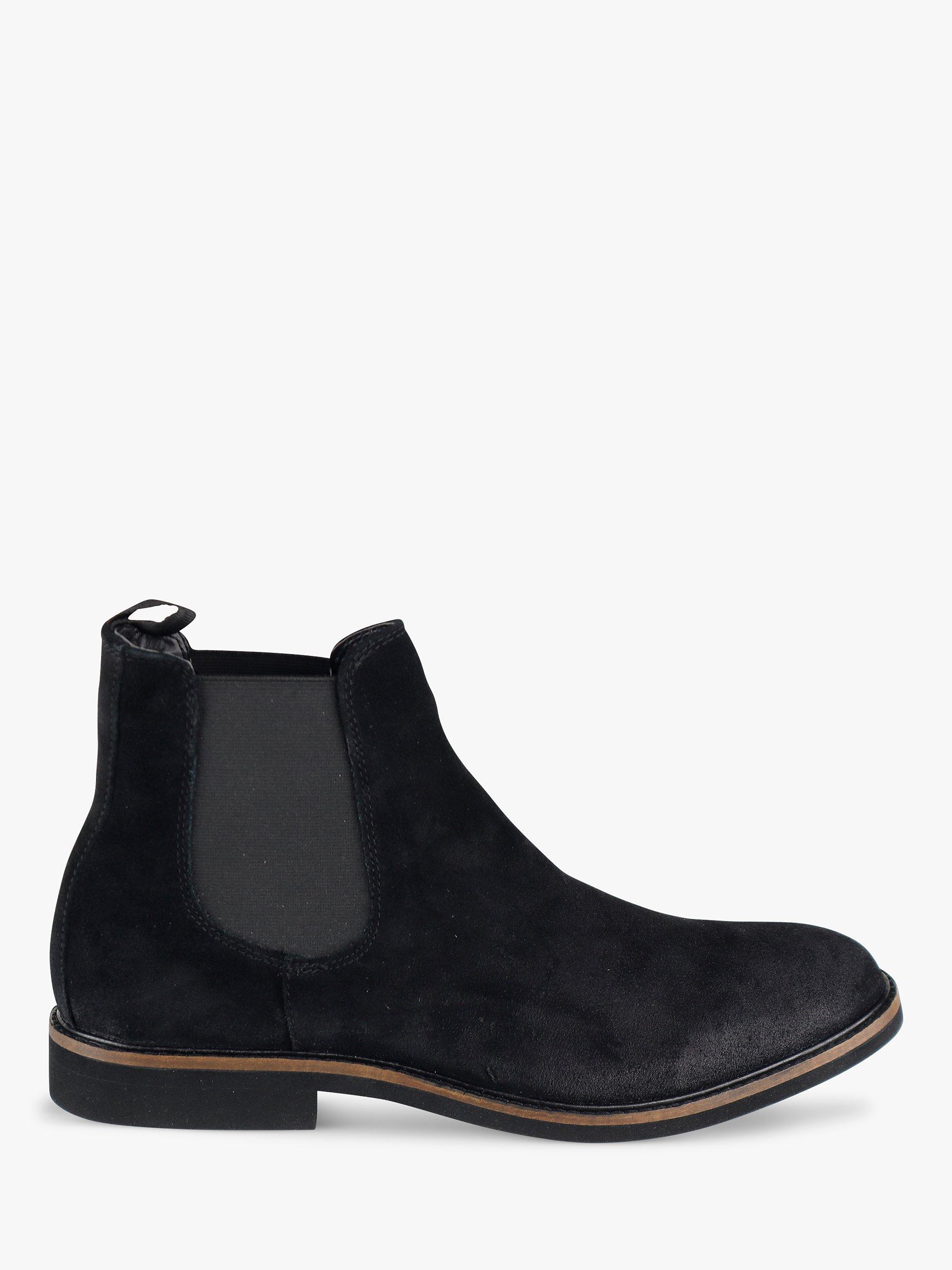 Silver Street London San Diego Suede Chelsea Boots, Black, 7