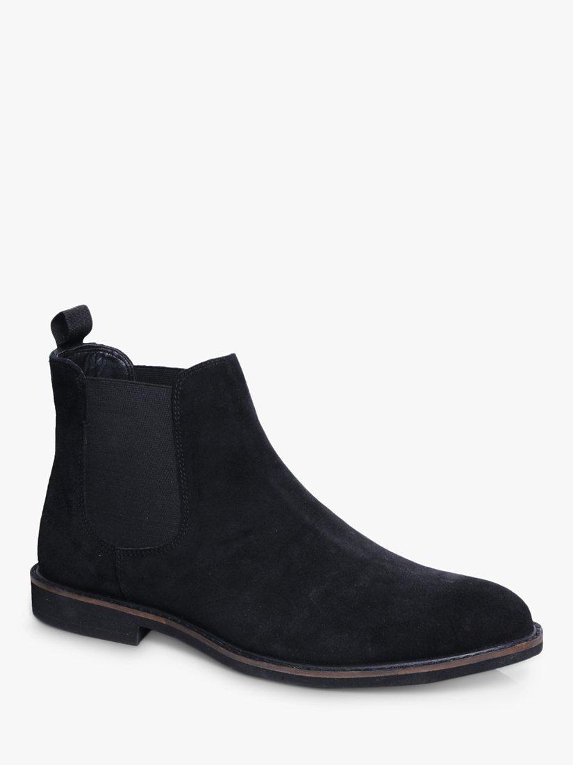 Silver Street London San Diego Suede Chelsea Boots, Black, 7