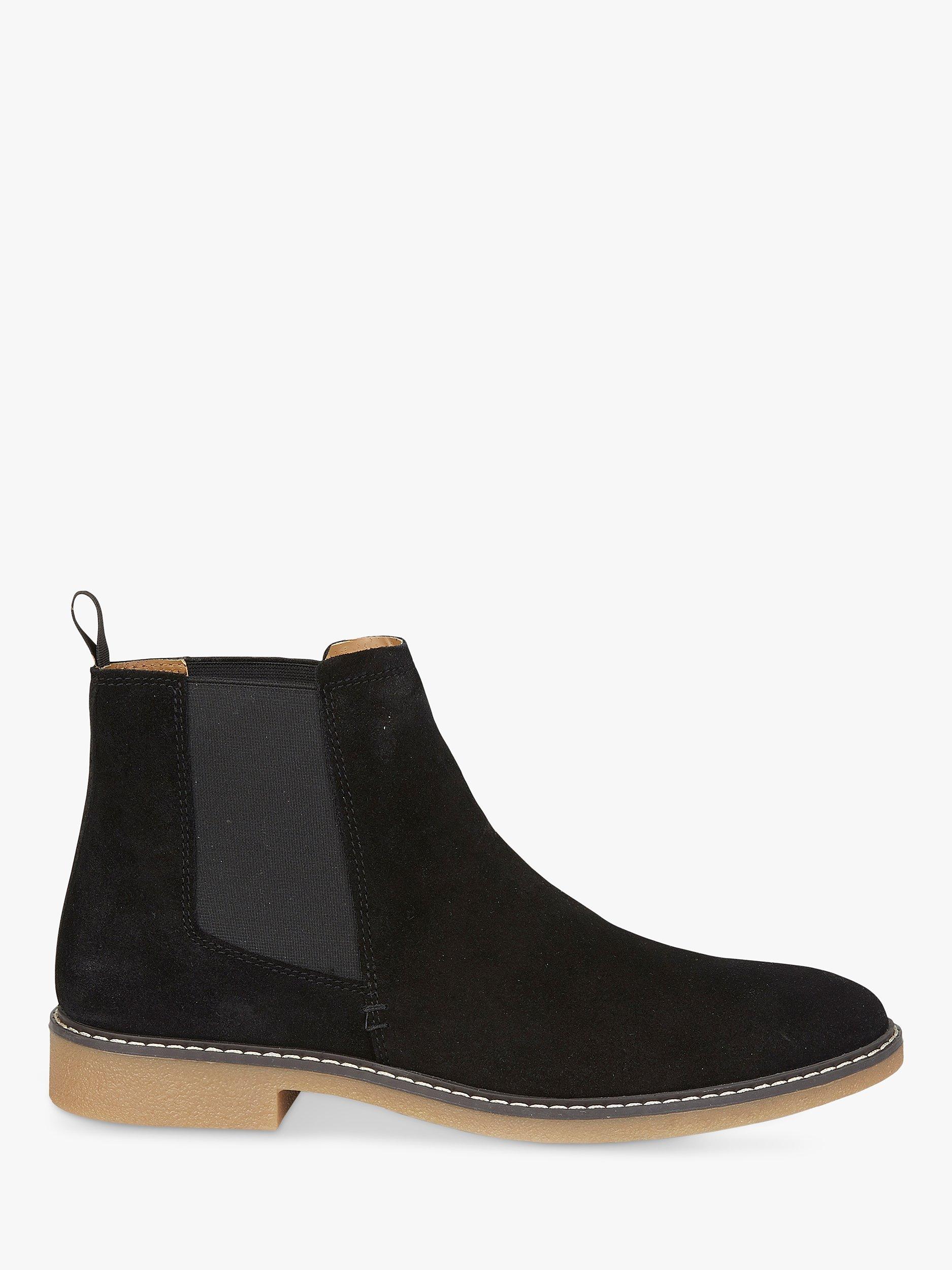 Silver Street London Pimlico Suede Chelsea Boots, Black 