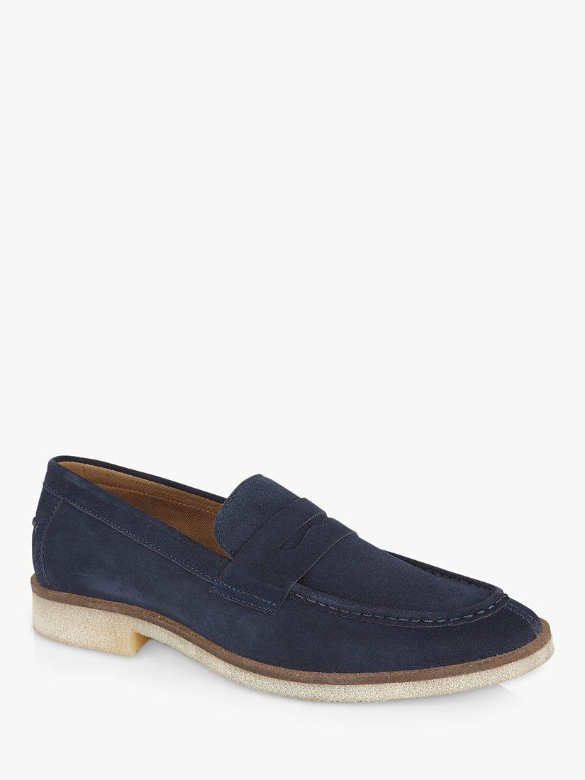 Silver Street London Morgan Suede Loafers, Navy
