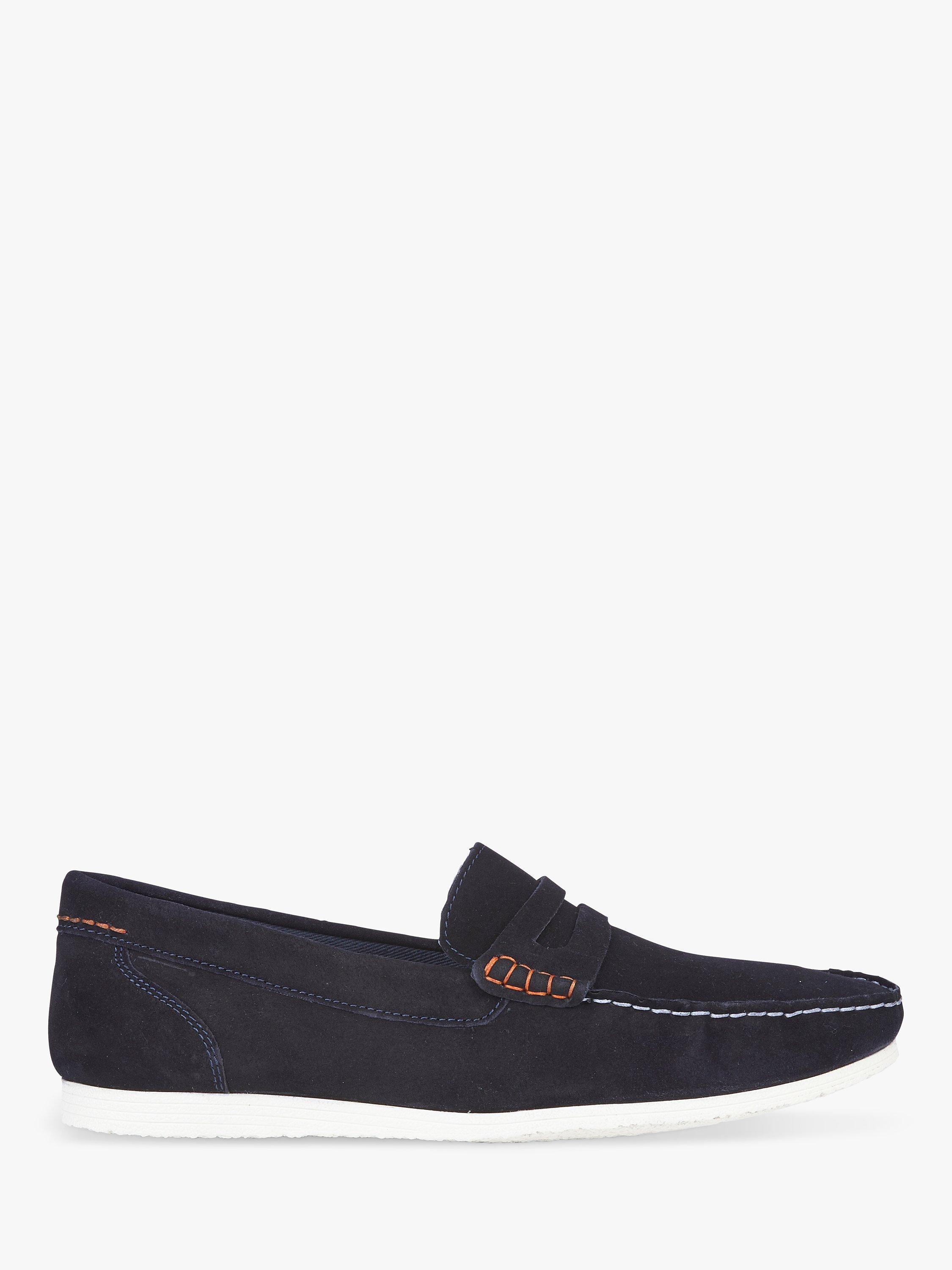 Silver Street London Stanhope Suede Loafers, Navy, 12