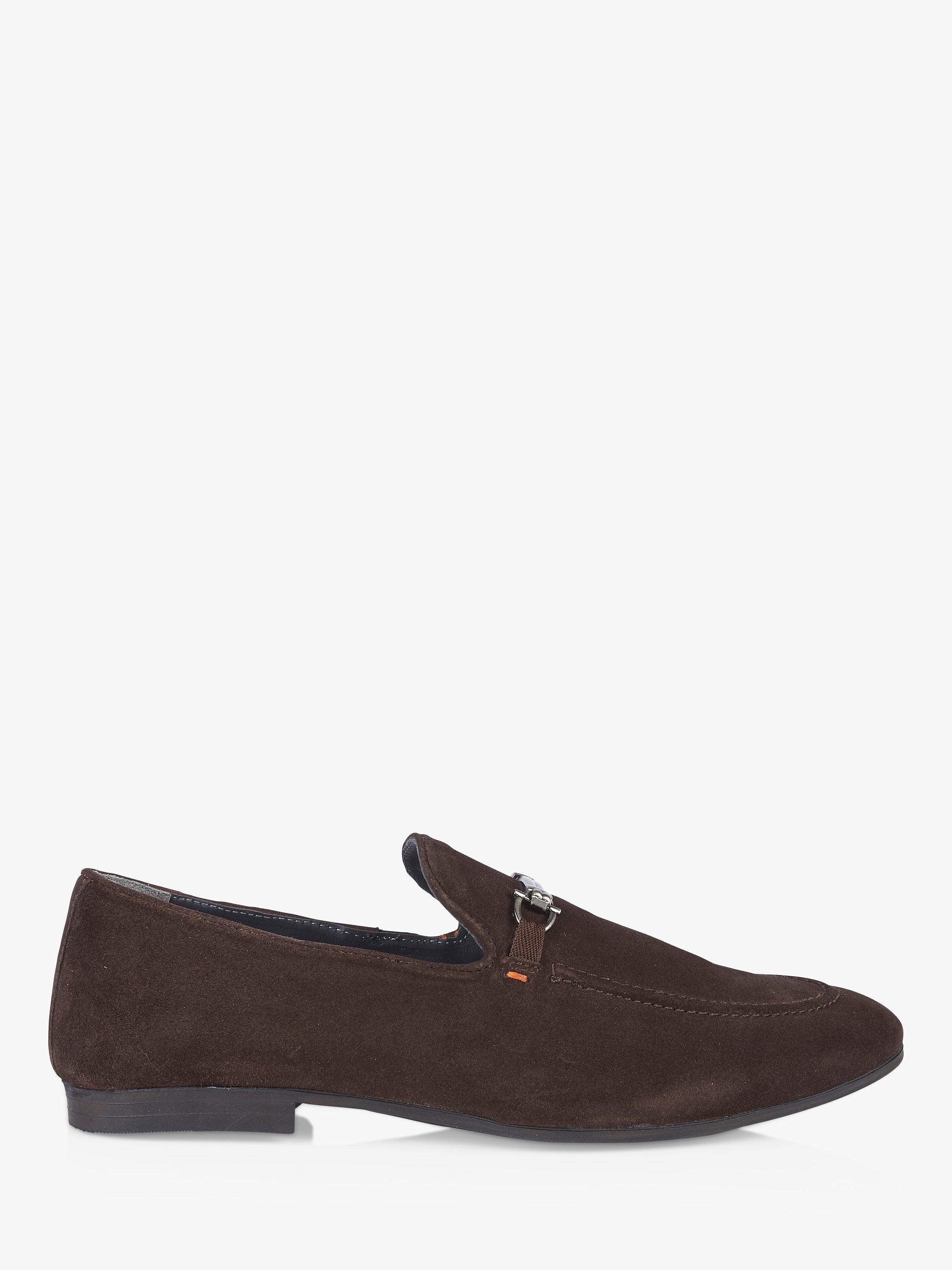 Silver Street London Tottenham Suede Loafers, Brown, 12