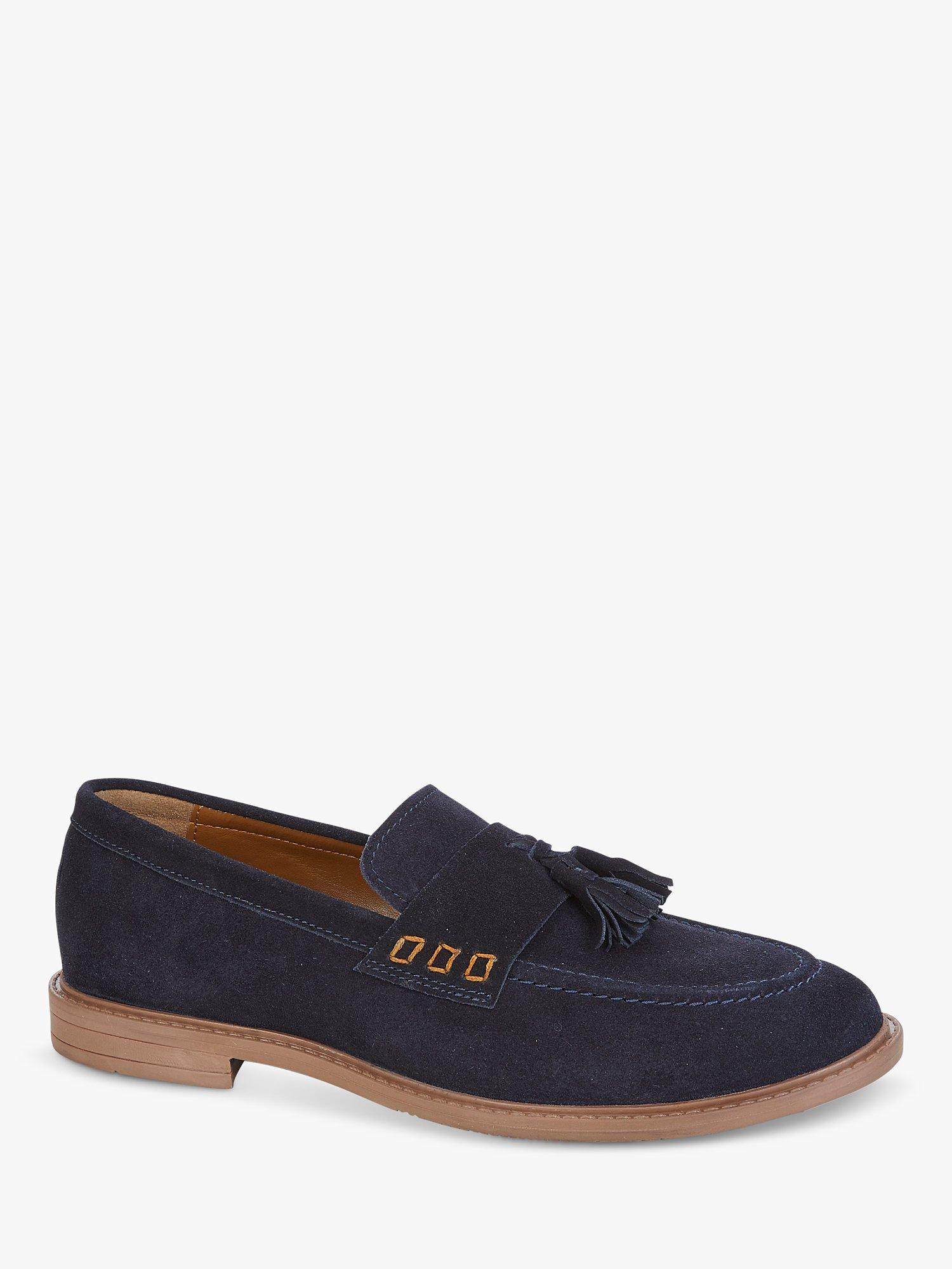 Silver Street London Charleston Suede Tassel Loafers, Navy