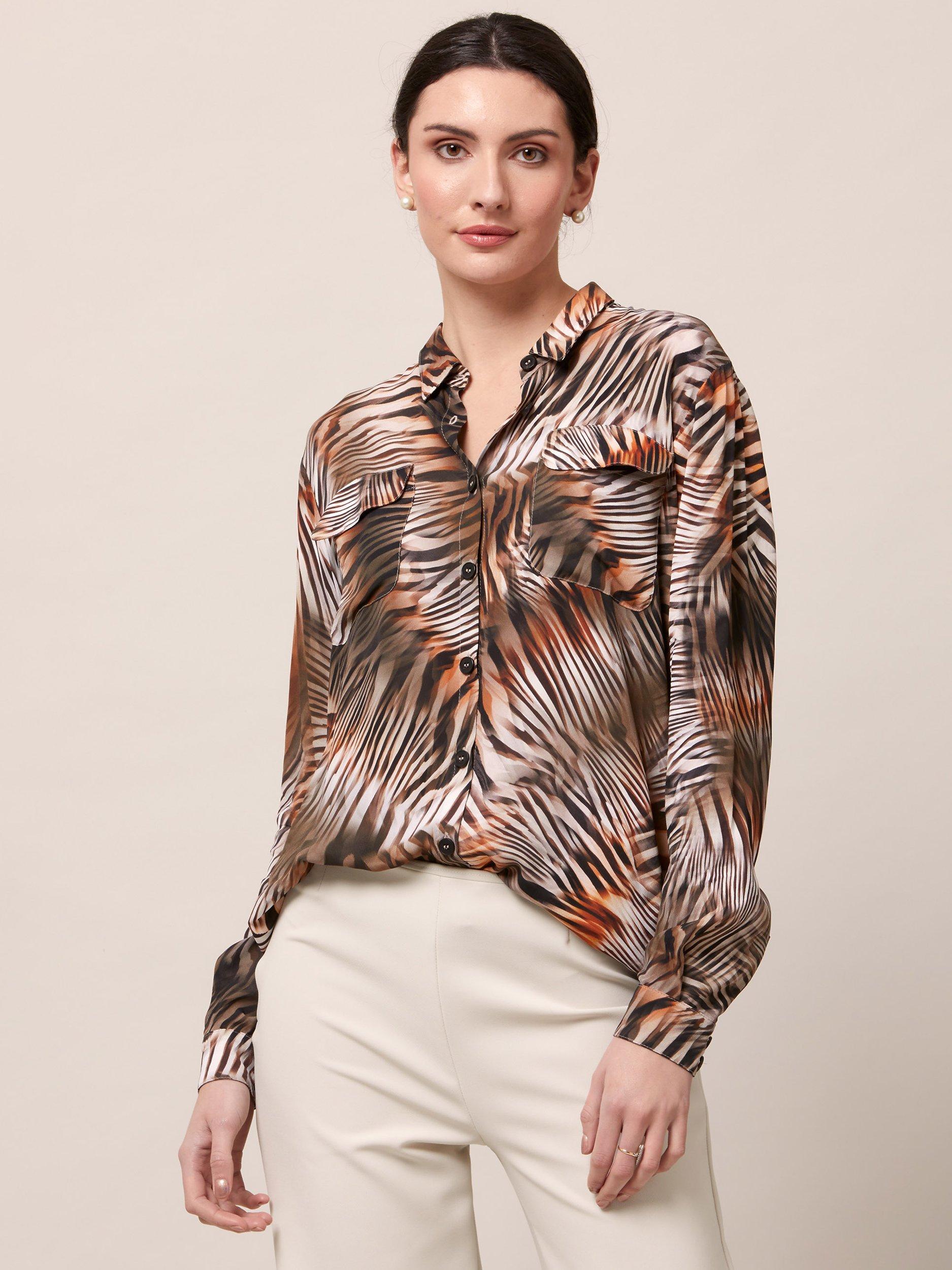 Helen McAlinden Ella Zebra Print Utility Shirt, Multi