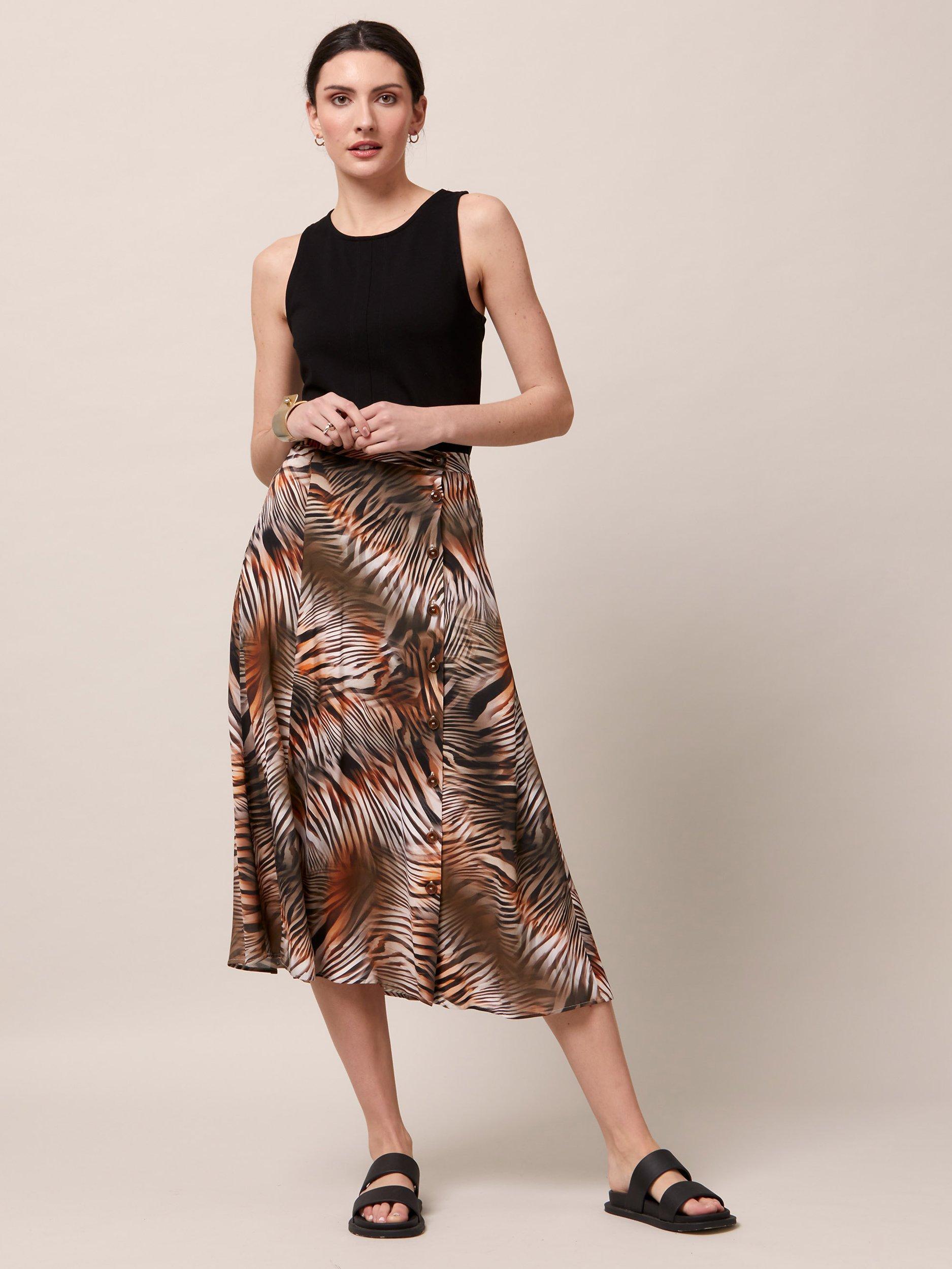 Helen McAlinden Saddie Zebra Print Skirt, Multi