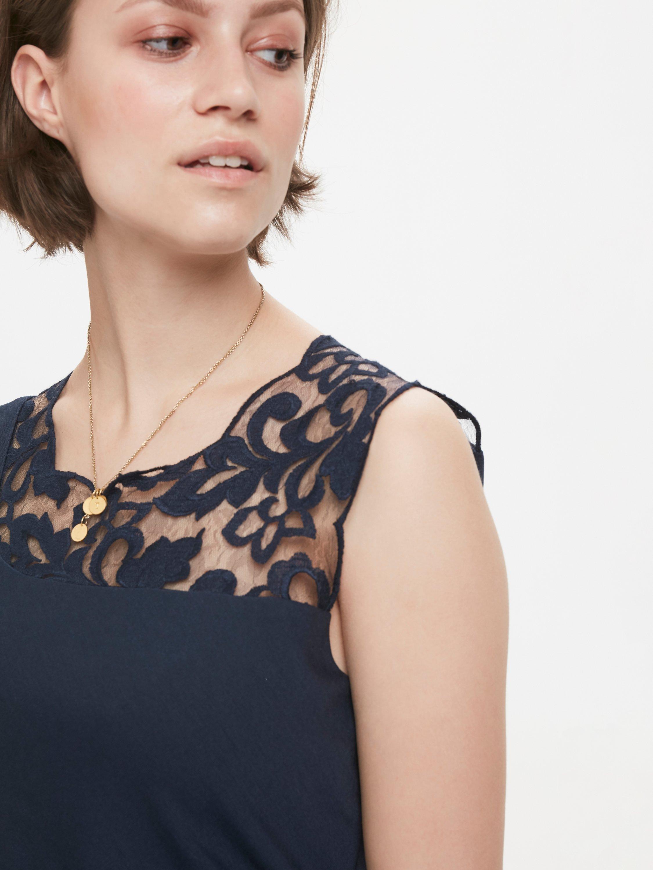 Product image 4 of 7, which shows KAFFE India Vivi Cocktail Dress, Navy, XXL