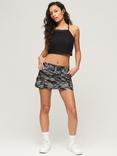Superdry Utility Parachute Skirt, Wave Tiger Camo