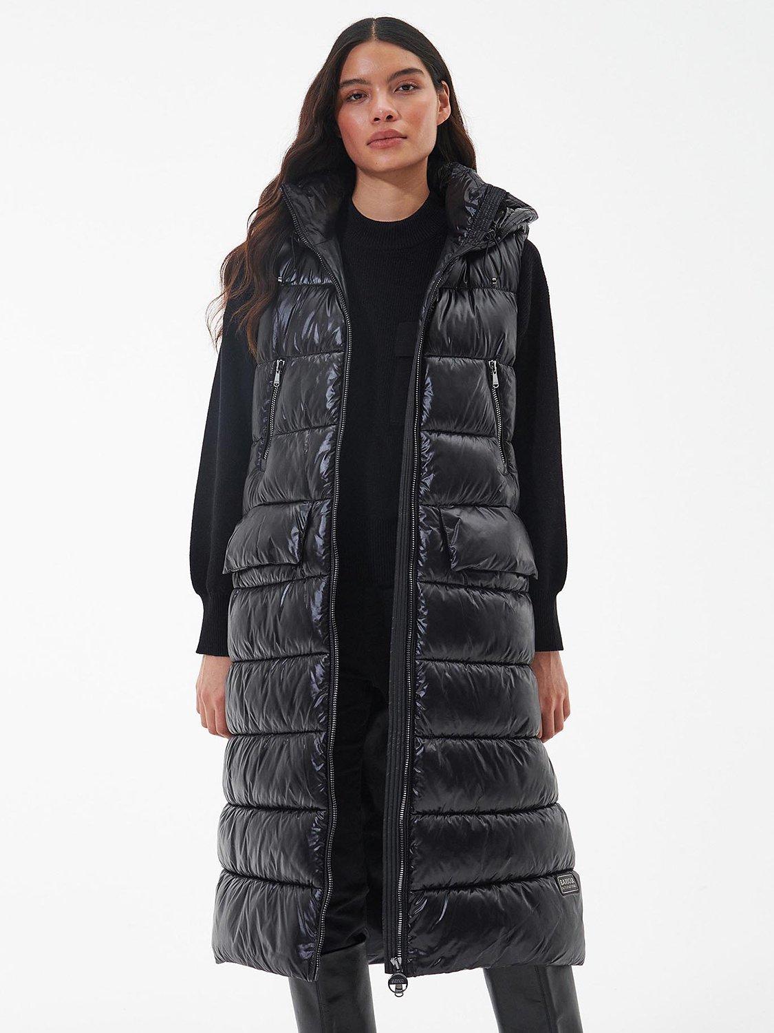 Barbour International London Longline Quilted Gilet, Black