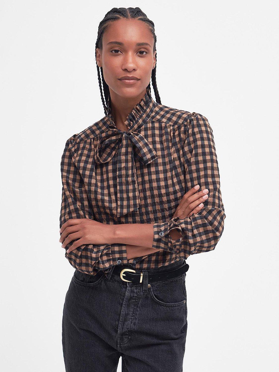 Barbour Tomorrow's Archive Blaire Ruffle Collar Checked Shirt