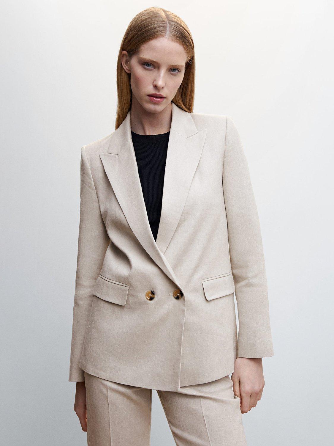 Mango Tempoli Linen Blazer