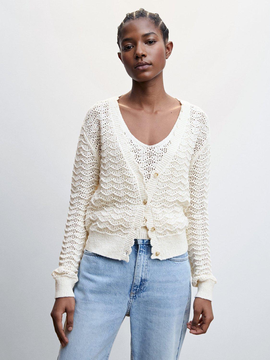 Mango Sito Textured Cardigan