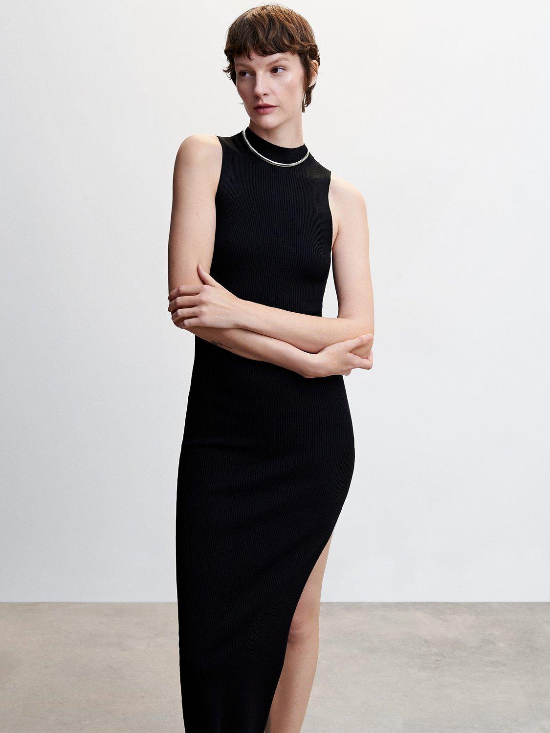 Mango Perez Ribbed Knit Dress