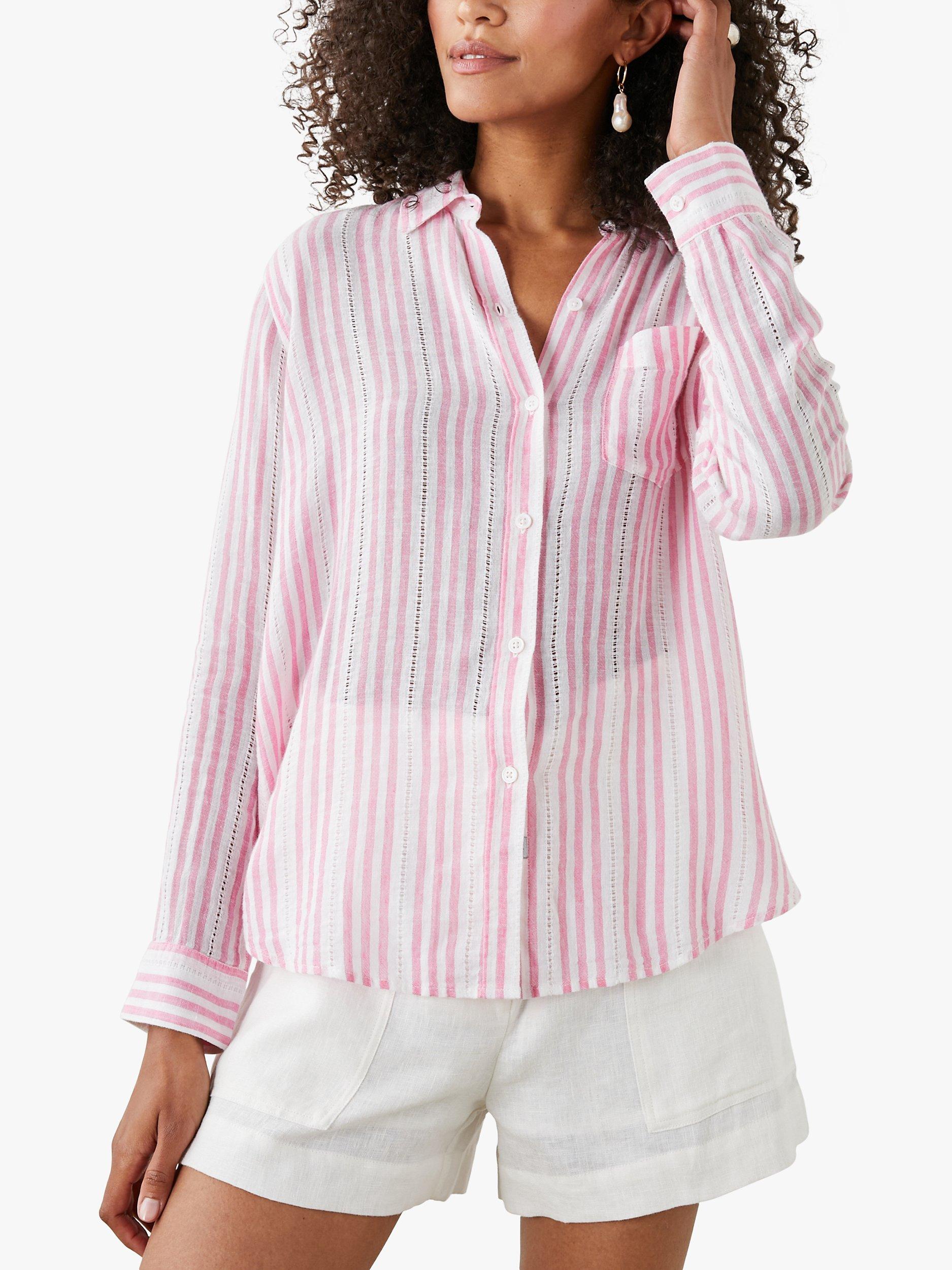 Rails Charli Stripe Linen Shirt, Barnacle/Multi