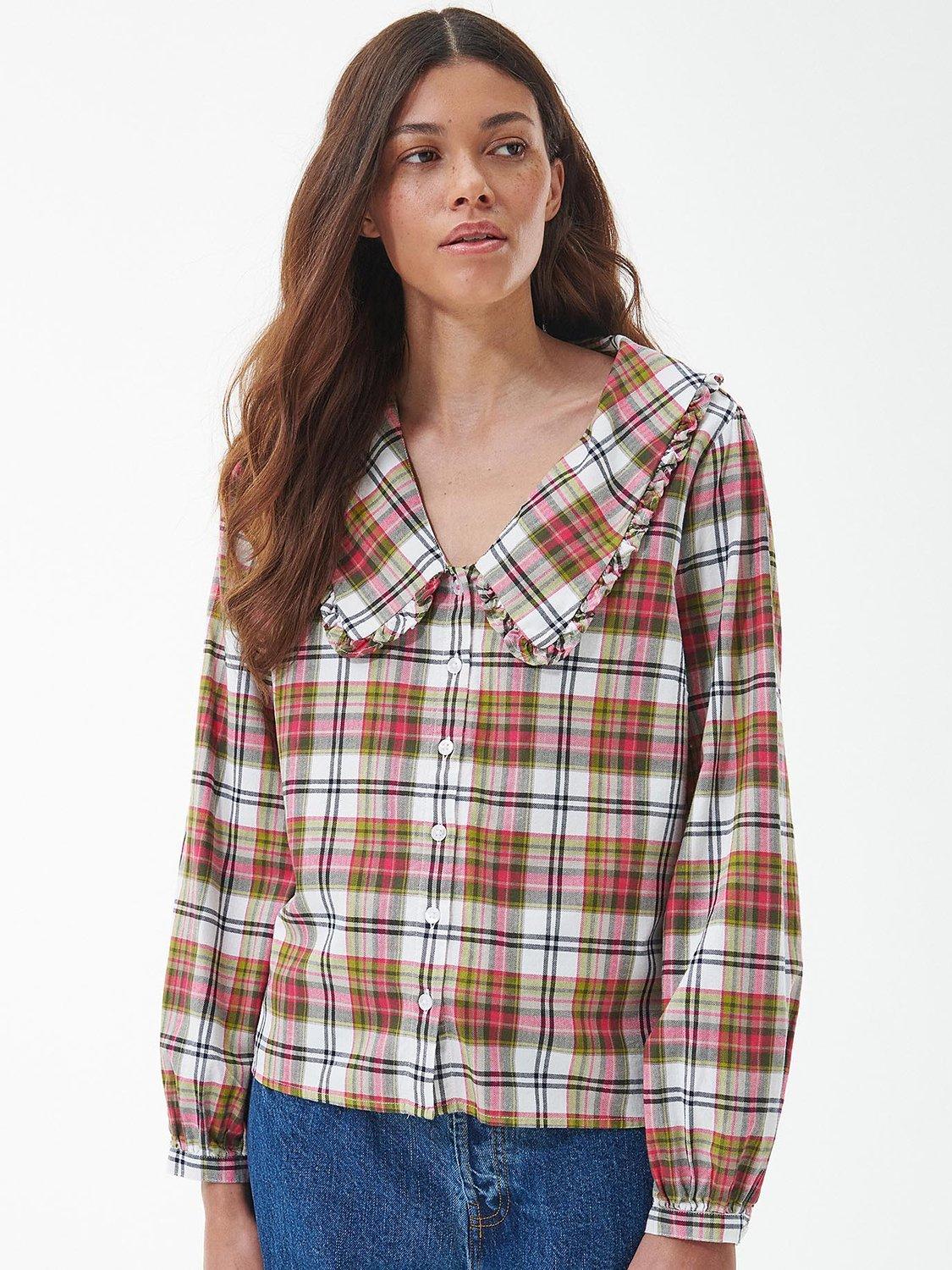 Barbour Shelly Check Top, Cloud/Multi