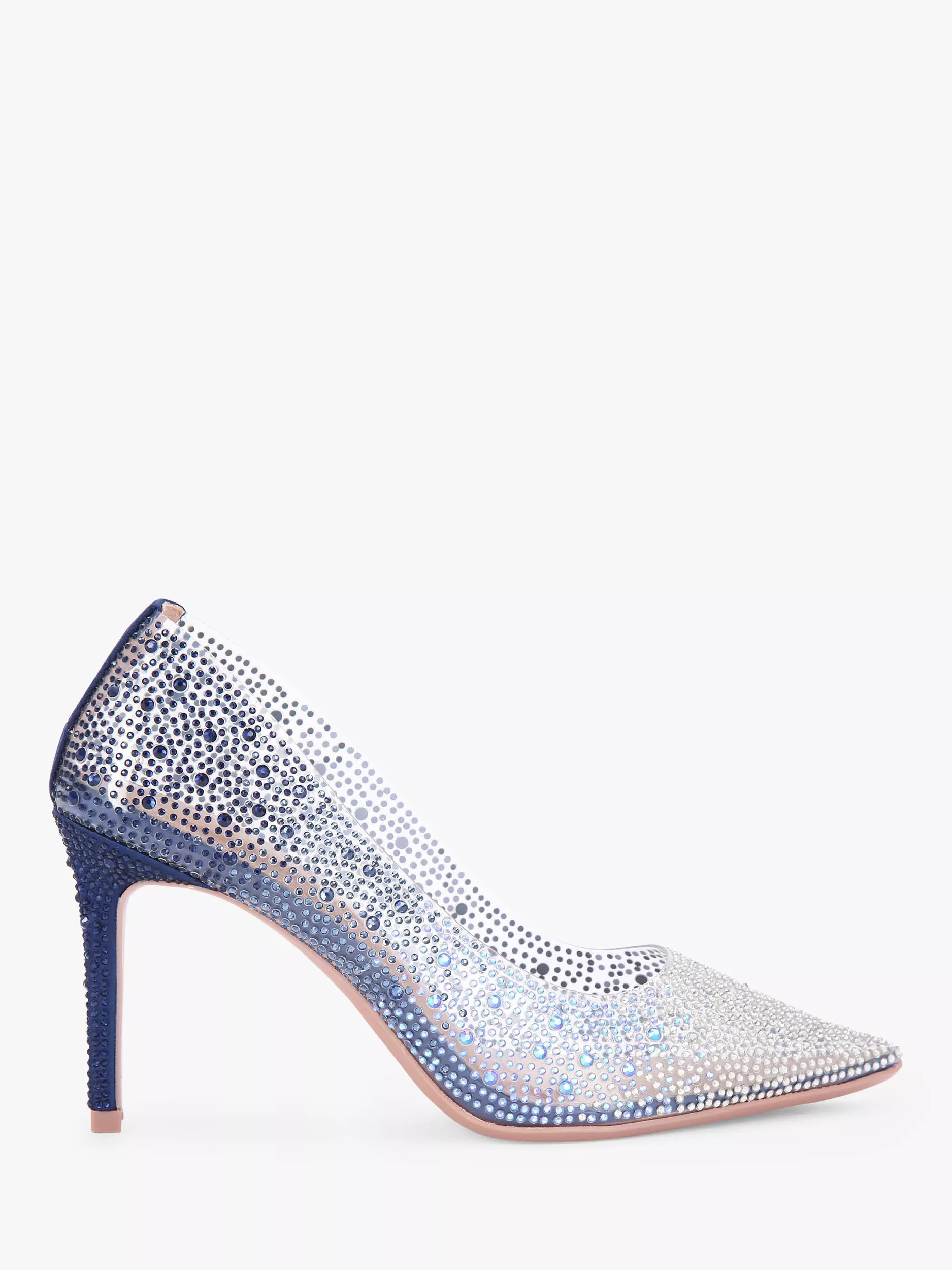 Carvela Lovebird Embellished High Heel Court Shoes Navy Blue