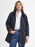 Barbour Highclere Plain Wax Jacket, Navy