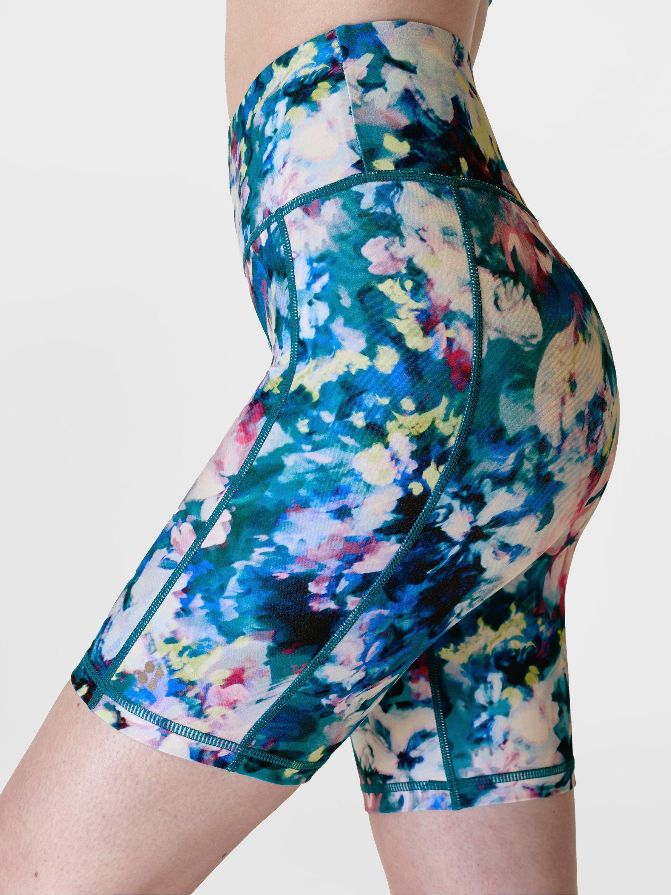 Sweaty Betty All Day 8" Biker Shorts, Blue Ocean 