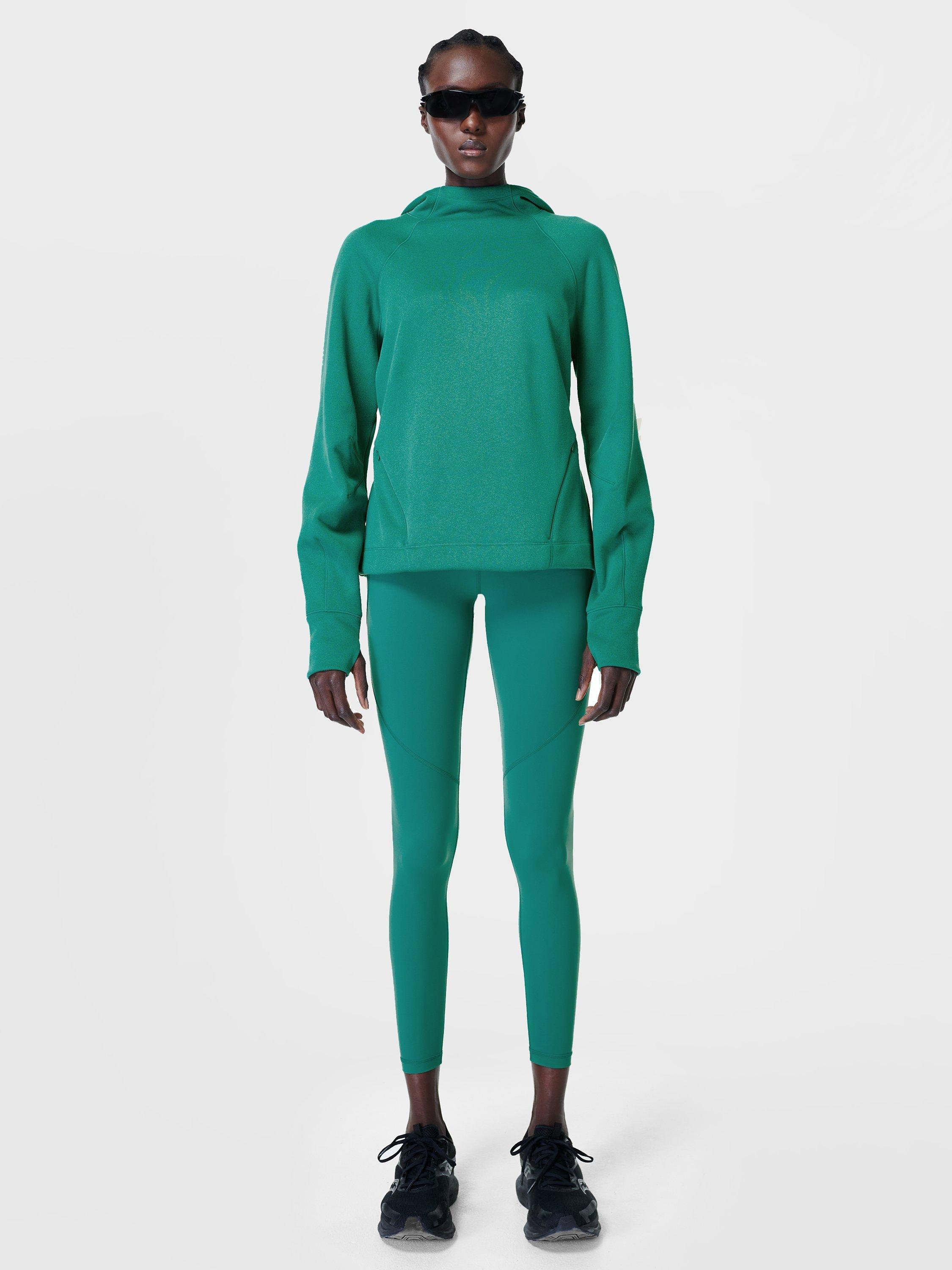 Product image 2 of 4, which shows Sweaty Betty Warm Up Hoodie, Wave Green, XXS