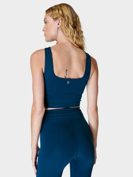 Sweaty Betty All Day Wrap Waist Tank Top - view 2, Colossal Blue