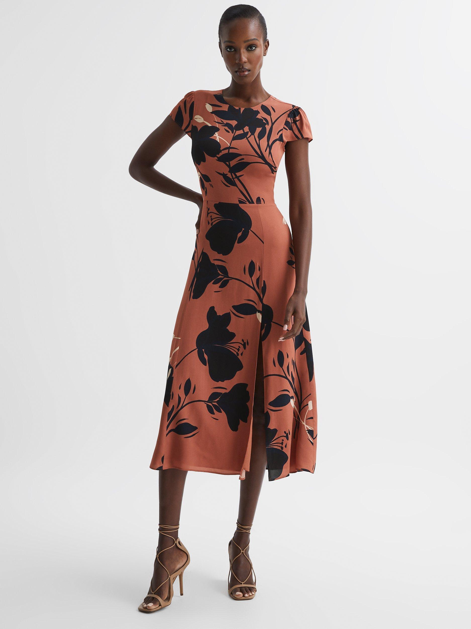 Reiss Floella Midi Dress, Pink