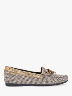Kurt Geiger London Eagle Moccasins, Natural Beige/Houndstooth