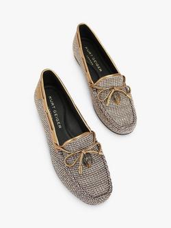 Kurt Geiger London Eagle Moccasins - view 2, Natural Beige/Houndstooth