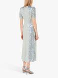 Whistles Sequin Midi Dress, Silver