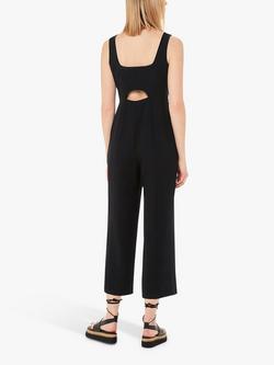 Whistles Elsie Square Neck Jumpsuit, Black - view 2, Black