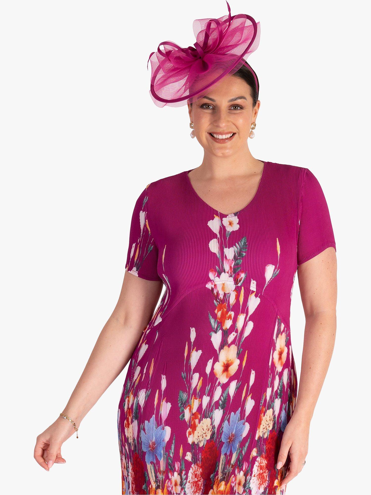 Product image 2 of 6, which shows chesca Heart Shape Fascinator with Bow Detail, Fuchsia, One Size