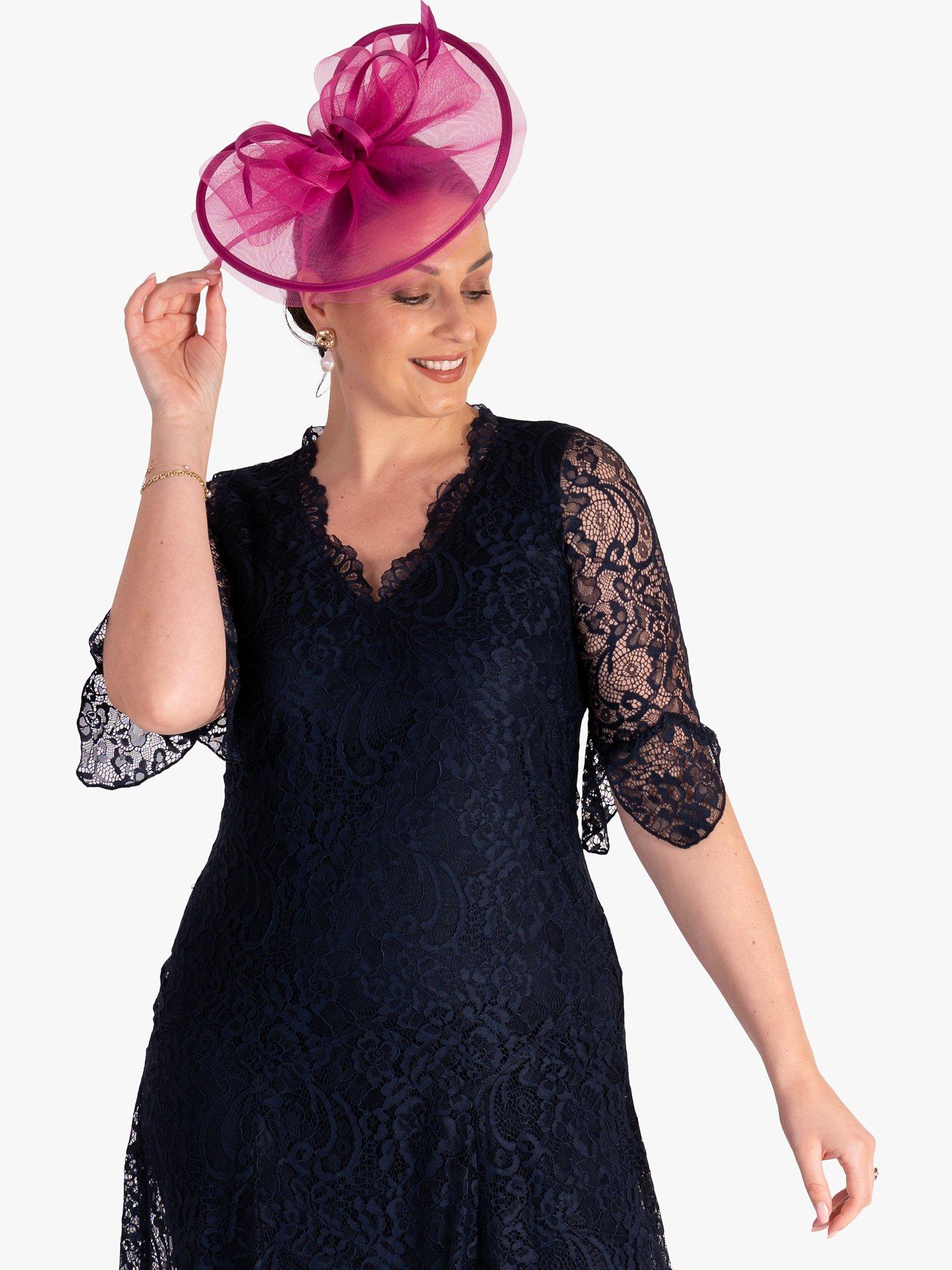 Product image 4 of 6, which shows chesca Heart Shape Fascinator with Bow Detail, Fuchsia, One Size